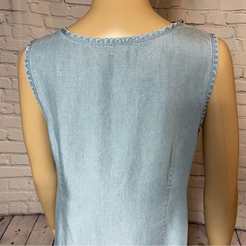 Other Soft Surroundings Timely Blue Chambray Sleeveless Tank Top Size S / US 4 / IT 40 - 4 Thumbnail