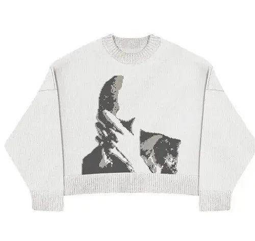 Other "Facepalm" Oversized Knitted Sweater Sweatshirt Pullover Size US L / EU 52-54 / 3 - 3 Thumbnail