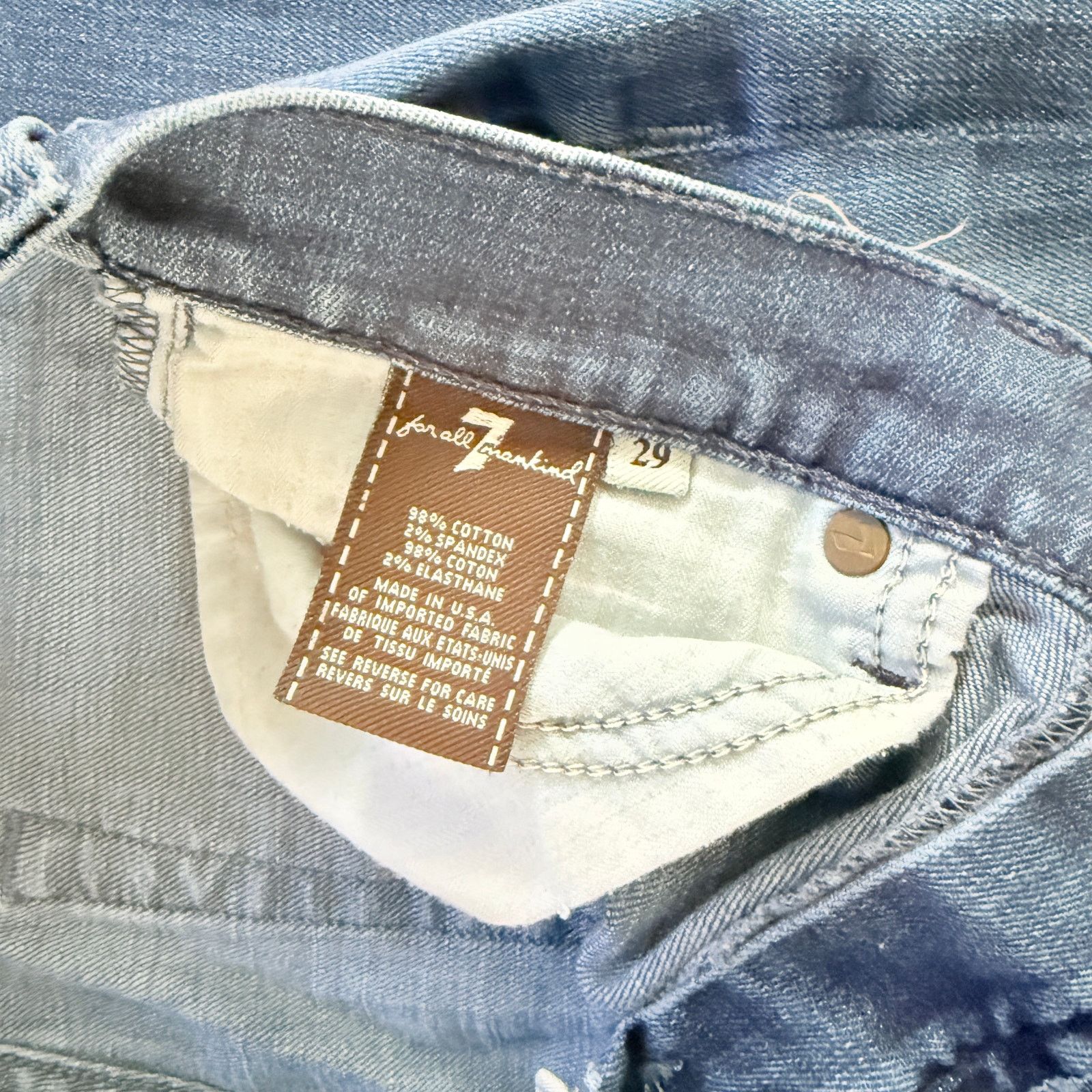 Other 7 For All Mankind Dojo Flare Blue Jeans Size 29 Size 30" / US 8 / IT 44 - 7 Thumbnail