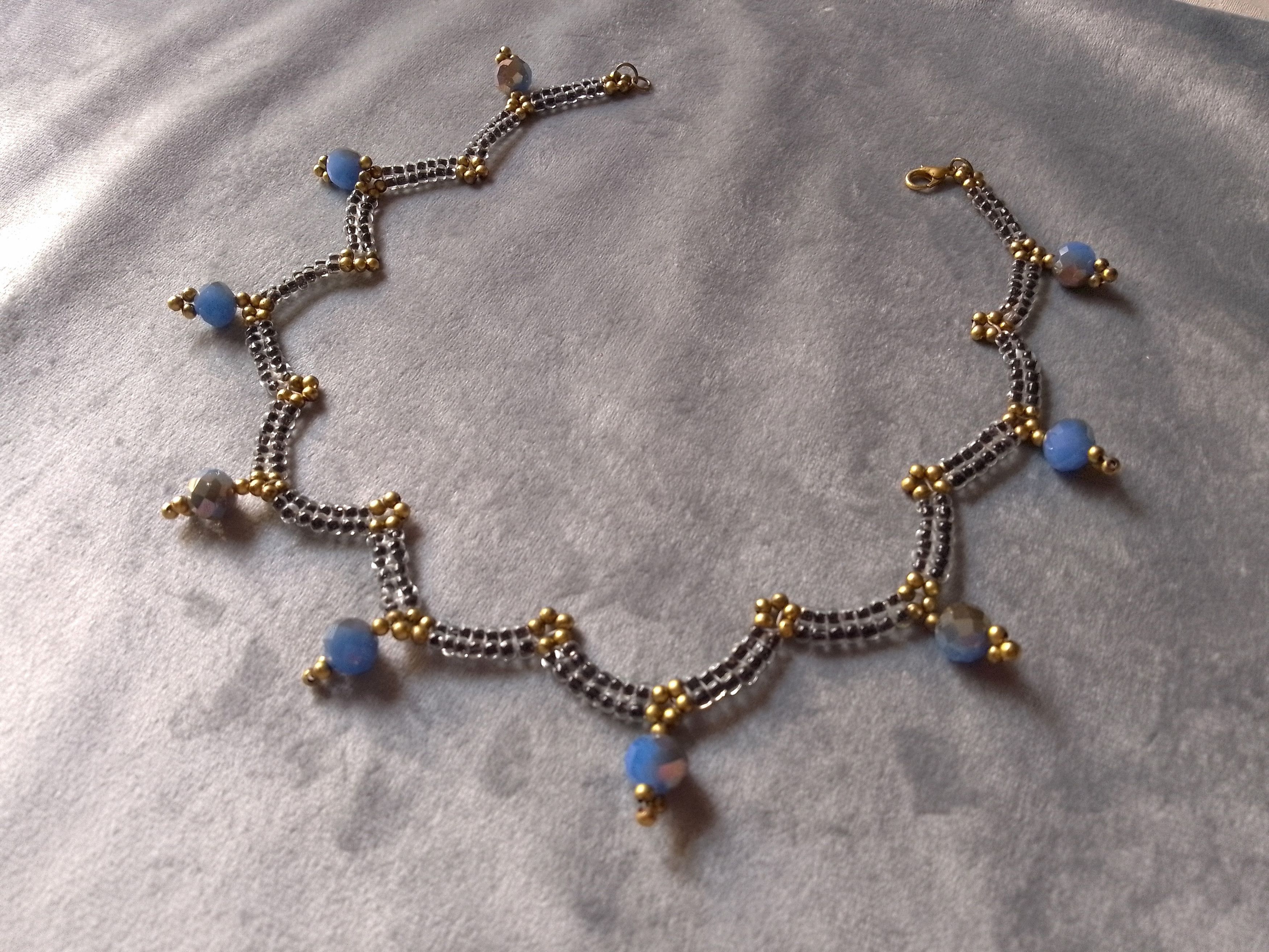 Handmade Necklace Black Blue Fine Crystals Pendants Elegant Size ONE SIZE - 4 Thumbnail