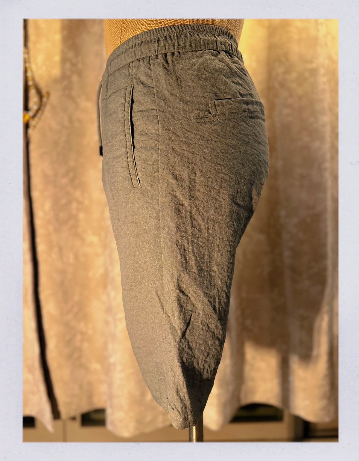 Other Lightweight Olive Green Drawstring Shorts – Easygoing Style Size US 28 / EU 44 - 3 Thumbnail