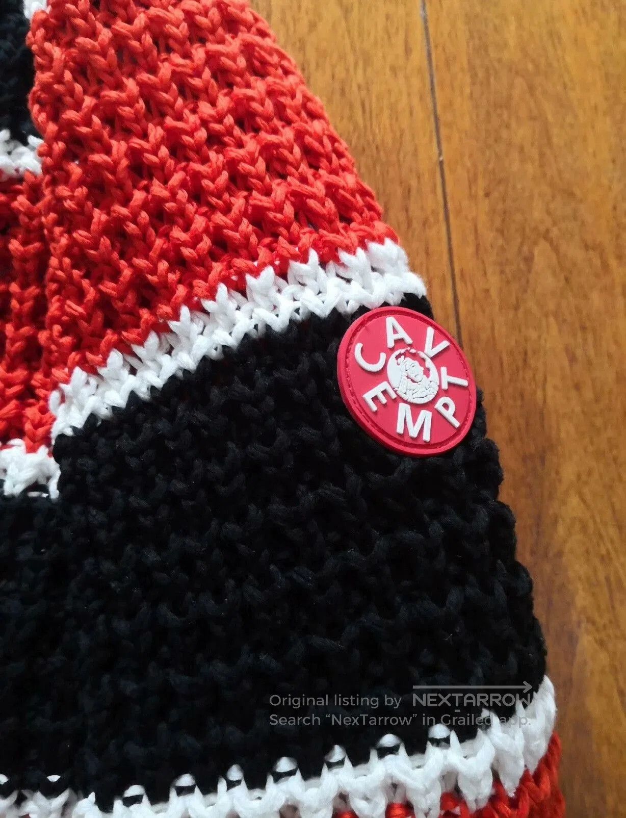 Cav Empt cav empt stripe loose waffle knit sweater. Size US XL / EU 56 / 4 - 3 Thumbnail