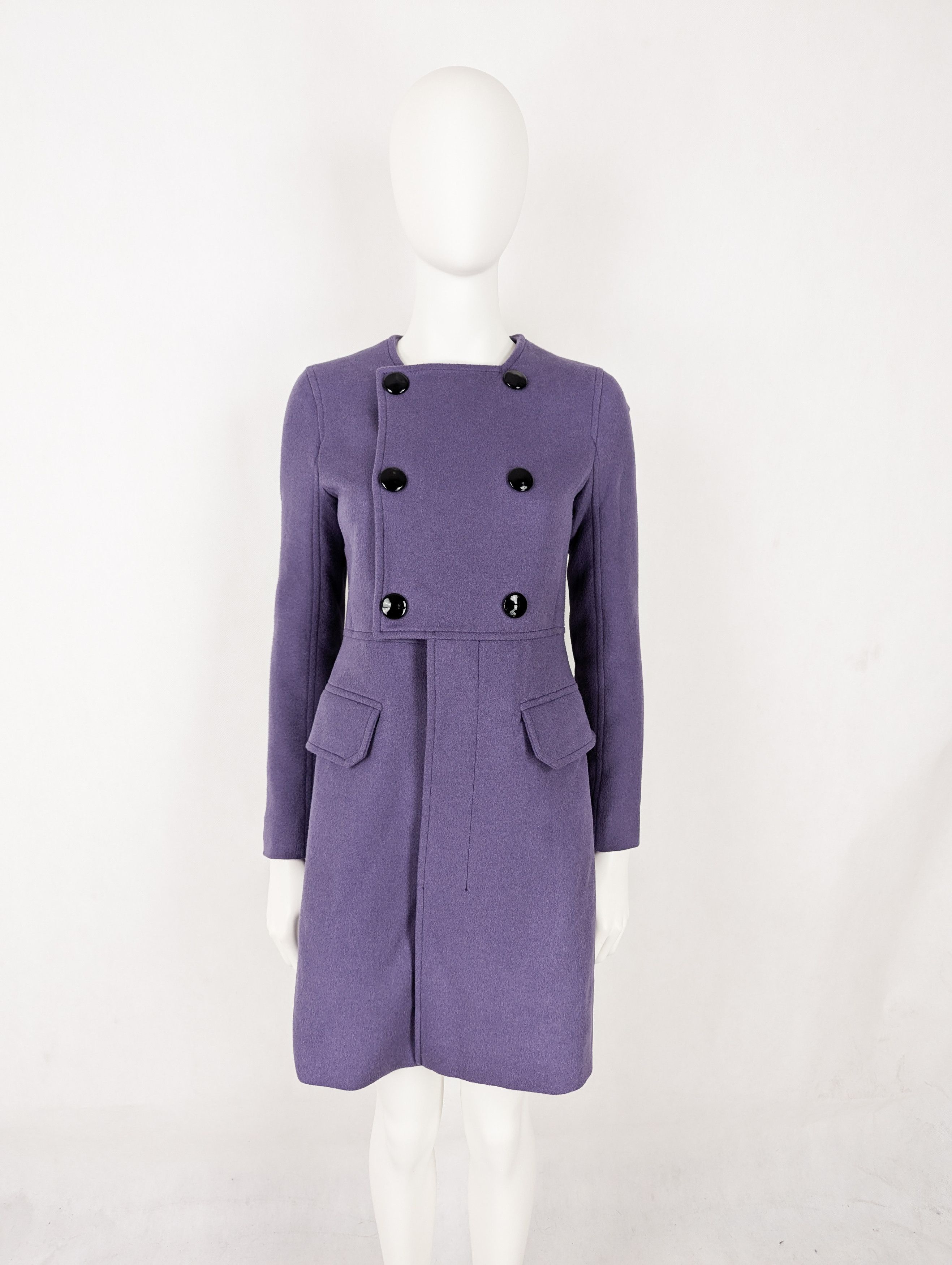 Bally Bally lilac wool coat Size S / US 4 / IT 40 - 3 Thumbnail