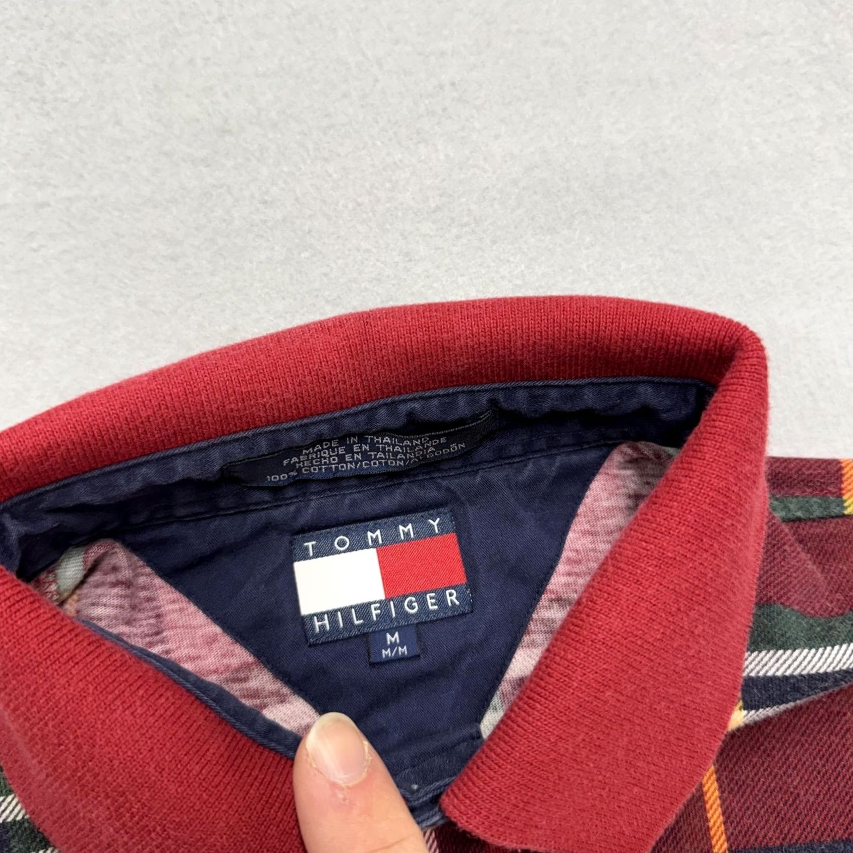 Tommy Hilfiger Tommy Hilfiger Polo Shirt Mens Medium Red Plaid 100% Cotton Short Sleeve Polo Shirt Mens Red Plaid 100% Cotton 1980s? Size US M / EU 48-50 / 2 - 3 Thumbnail
