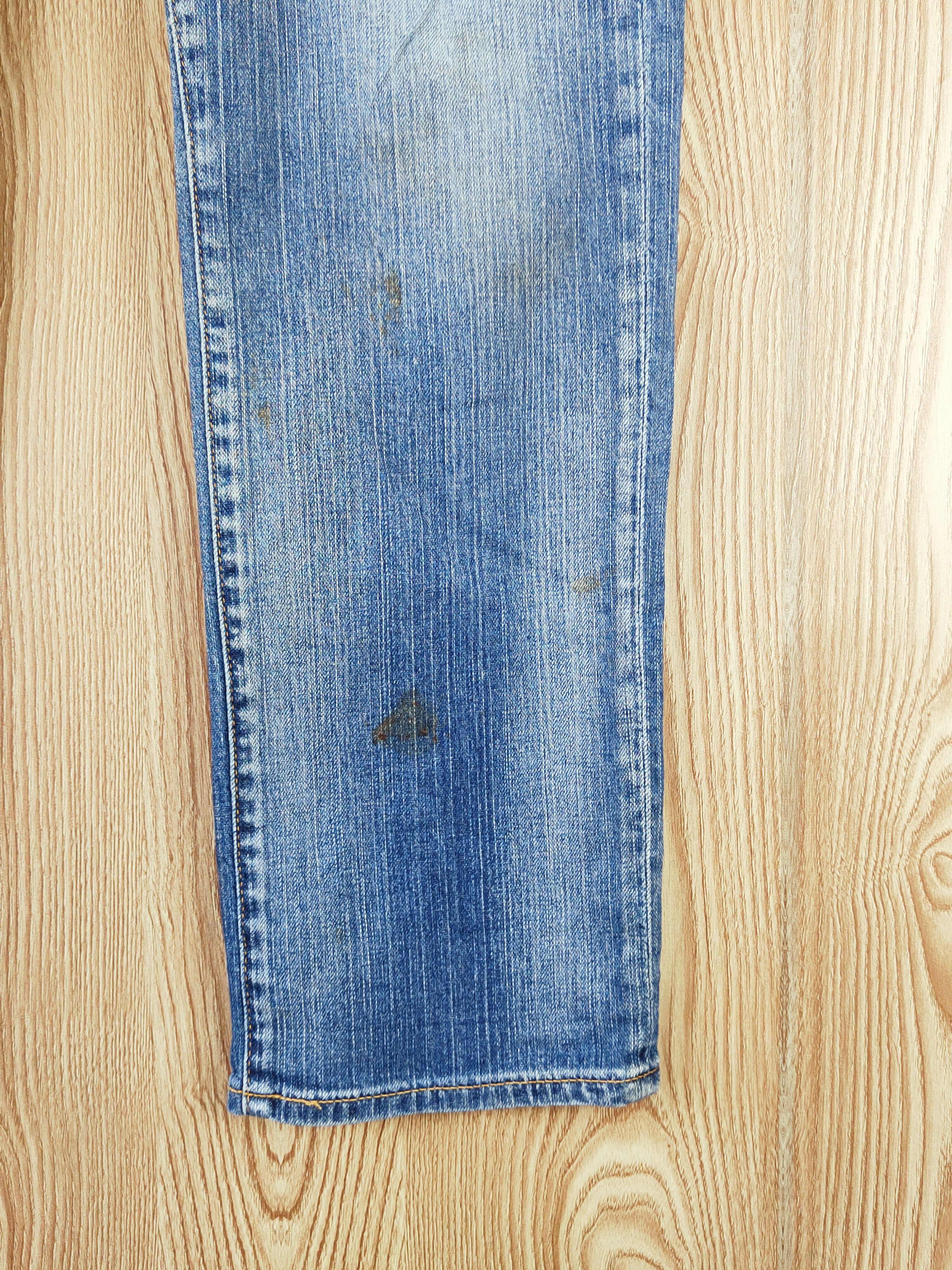 Japanese Brand Uniqlo Blue Faded Distressed Ripped Jeans #S2774 Size US 34 / EU 50 - 6 Thumbnail