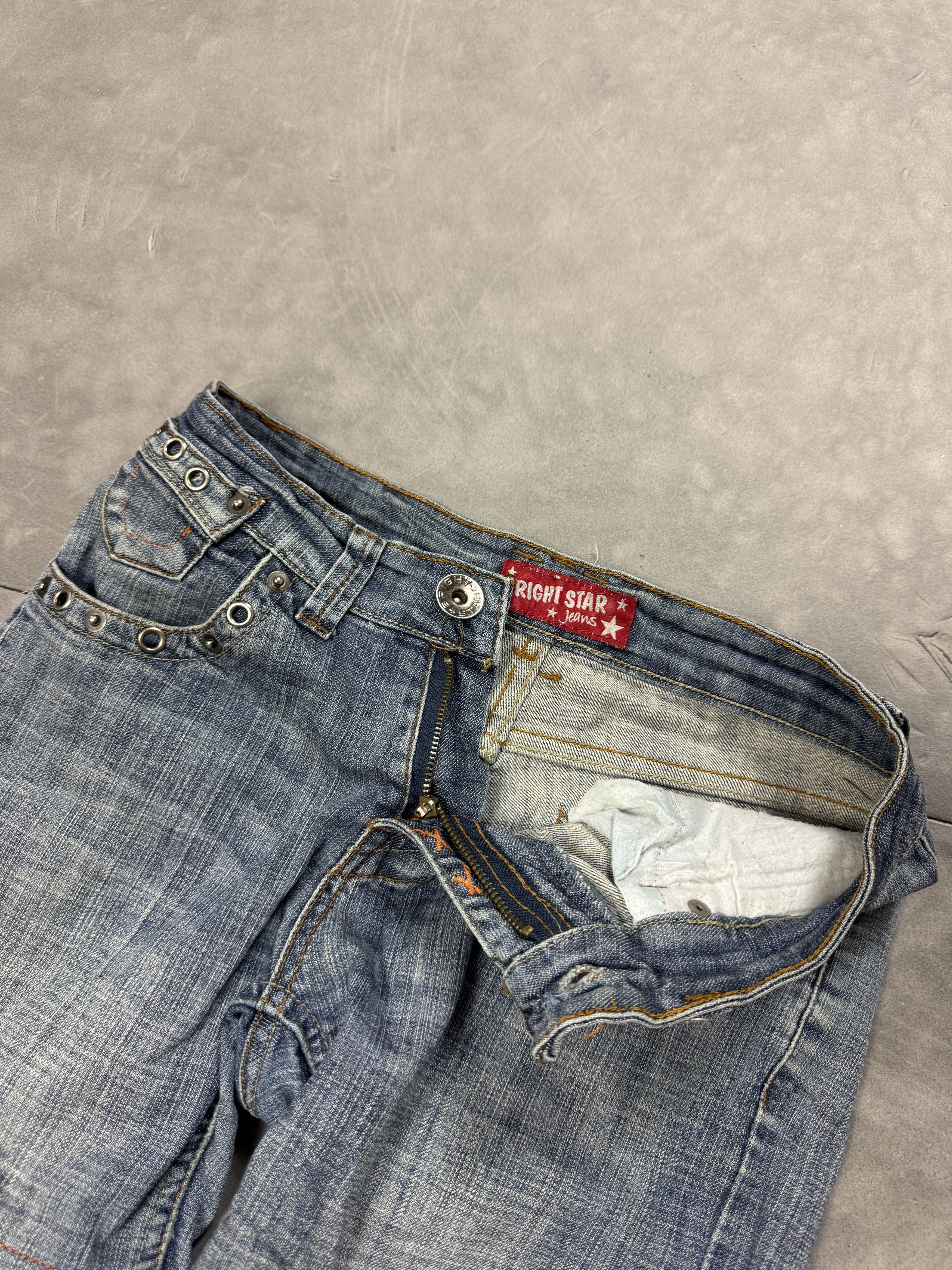 Vintage Vintage y2k denim shorts washed silver parts retro jeans Size 26" / US 2 / IT 38 - 6 Thumbnail