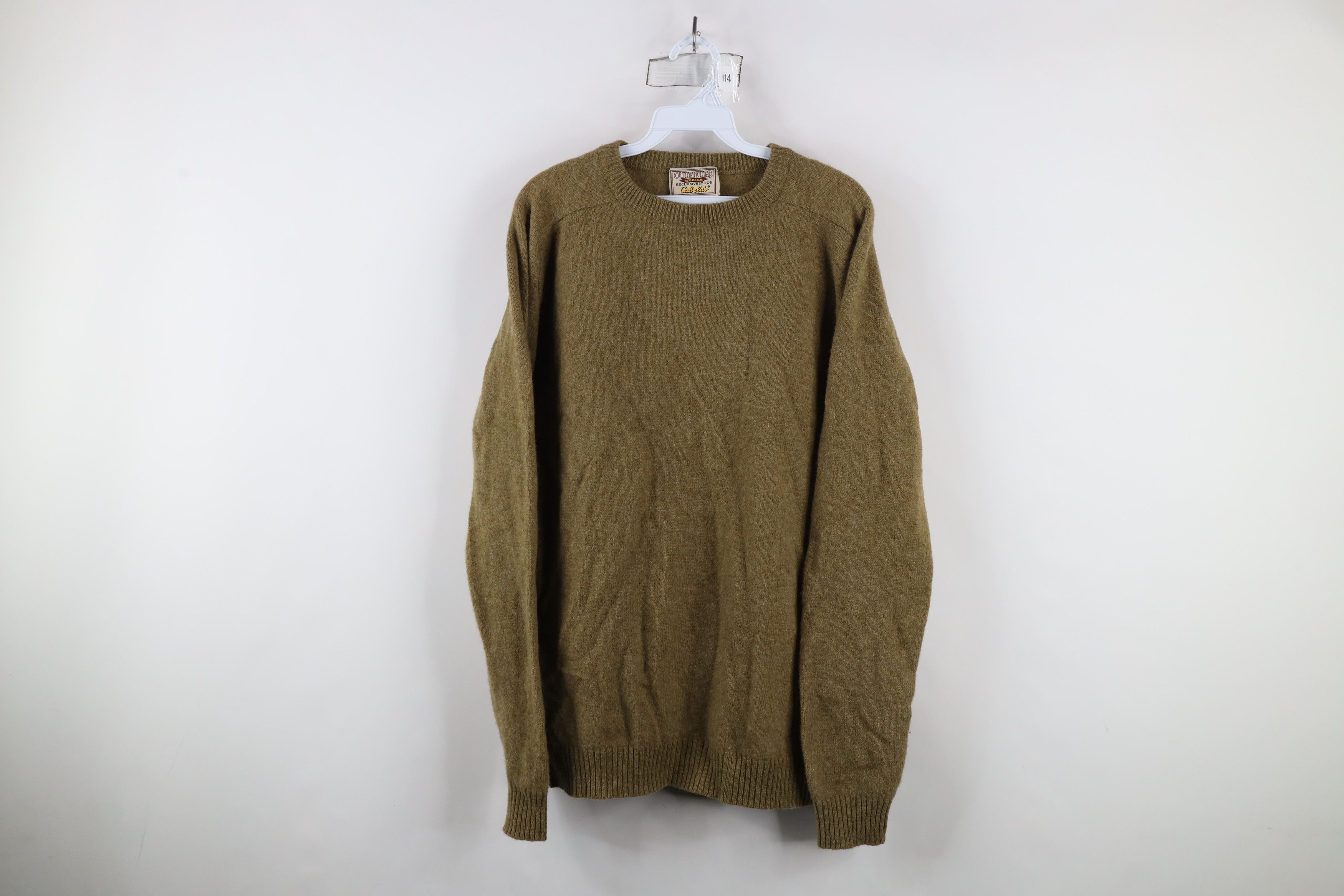 Cabelas × Vintage Vintage 90s Cabelas Wool Knit Crewneck Sweater Heather Green Size US L / EU 52-54 / 3 - 1 Thumbnail