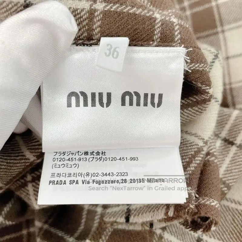 Miu Miu Miu Miu Brown Check Wool Jacket for Women . Size S / US 4 / IT 40 - 8 Thumbnail