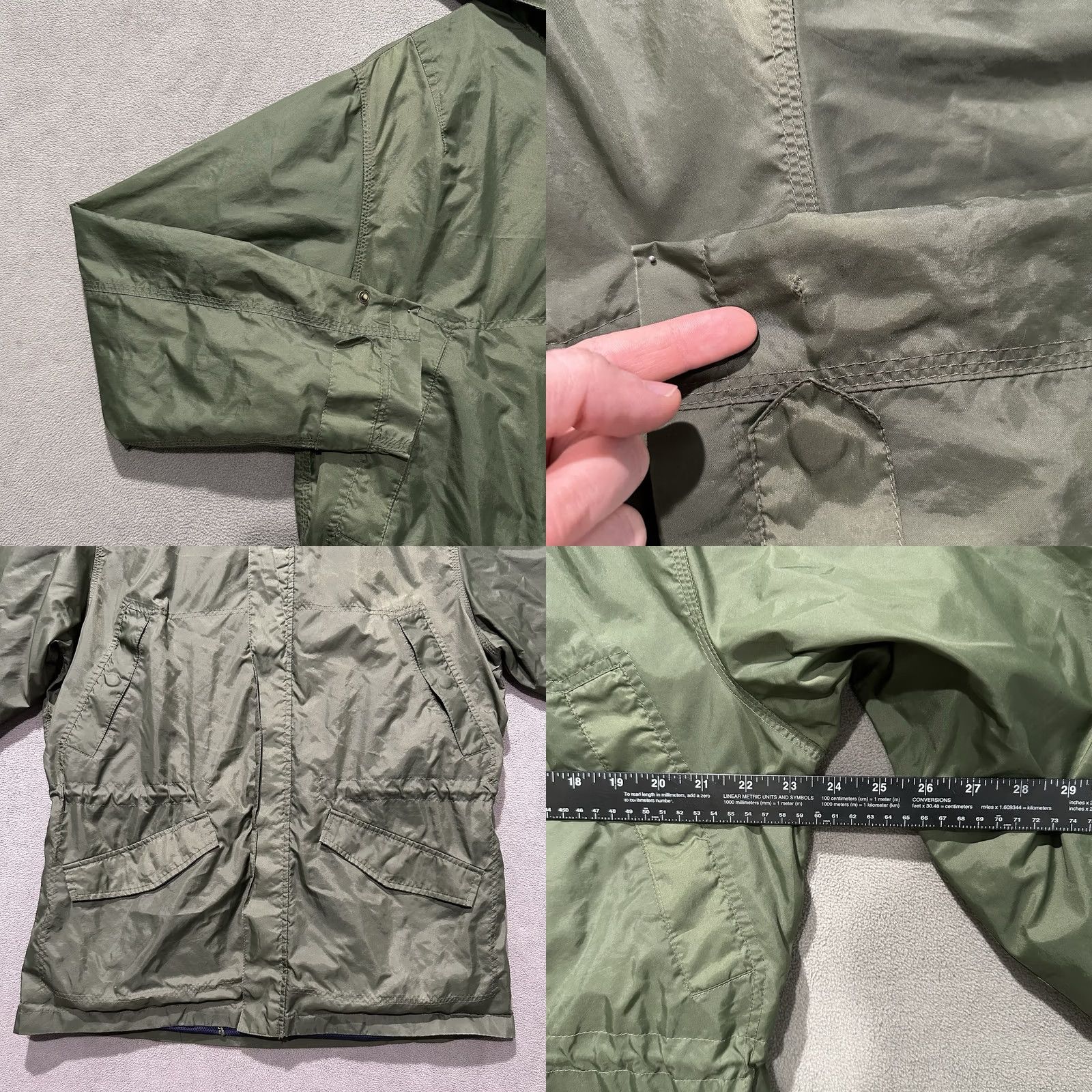 Gap VINTAGE Gap Jacket Mens Small Military Green Nylon Windbreaker Hooded GUC Size US S / EU 44-46 / 1 - 8 Thumbnail