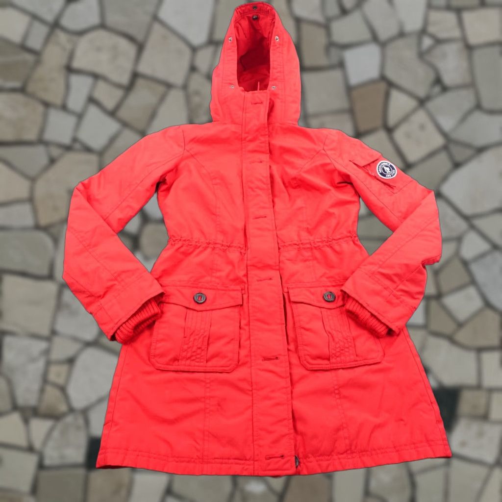 Abercrombie & Fitch Abercrombie & Fitch Coat Womens Small Red Quilted Lined Windbreaker Parka Size S / US 4 / IT 40 - 1 Thumbnail
