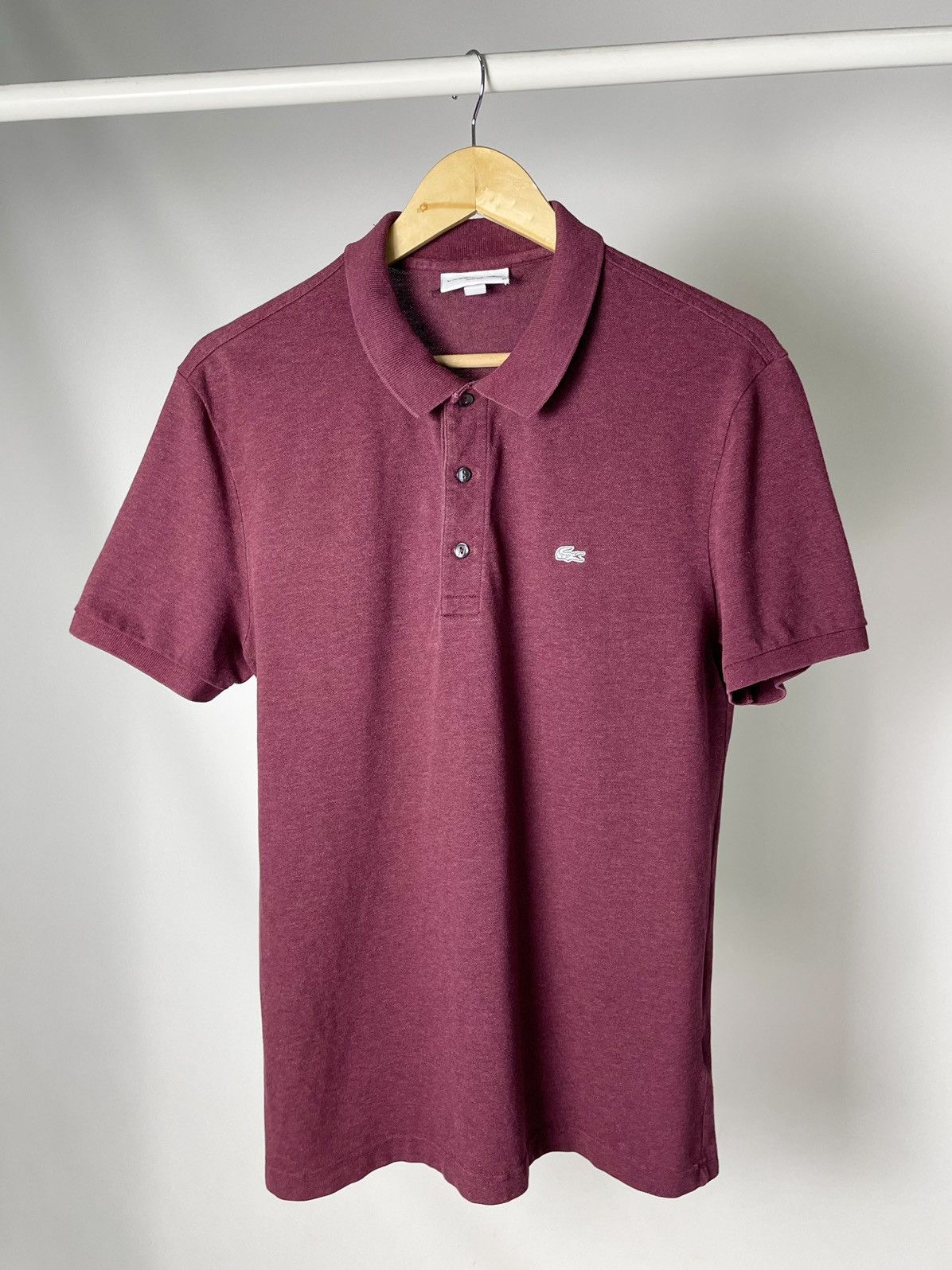 Lacoste Lacoste 🐊 vintage style burgundy golf polo tee t shirt Size US L / EU 52-54 / 3 - 2 Thumbnail