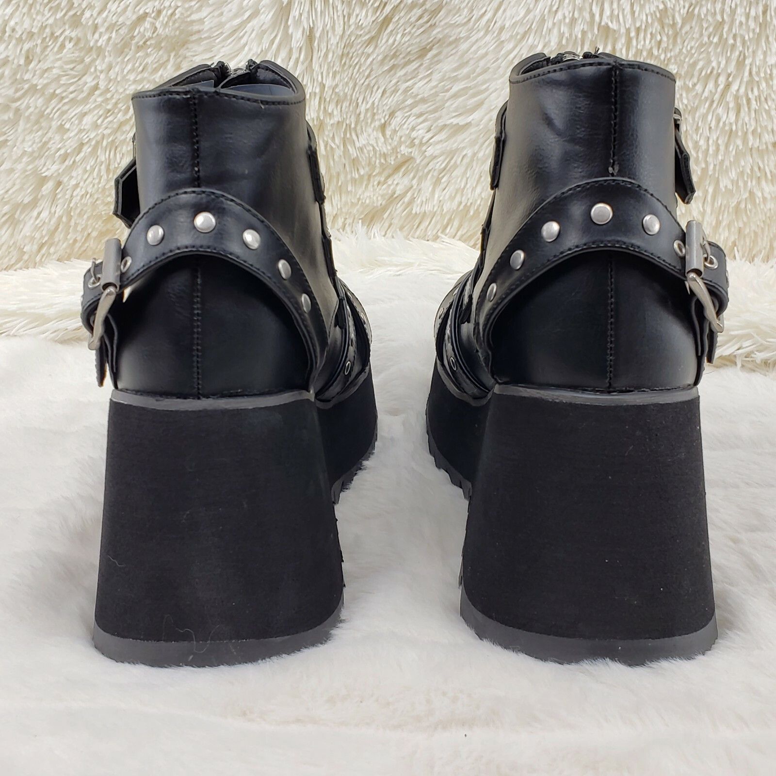 Other DEMONIA Scene 30 Black Platform Goth Punk Ankle Boots NY (U Size US 9 / IT 39 - 4 Thumbnail
