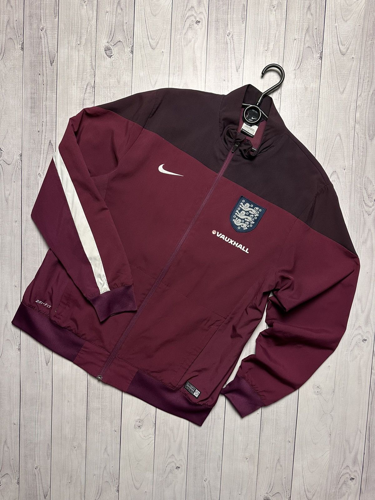 Vintage Nike England soccer track jacket size L red logo