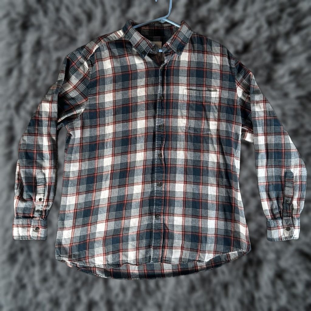 Vintage St. John’s Bay Flannel Button-Up Shirt XL Grunge Lumberjack Outdoor Workwear Casual Size US XL / EU 56 / 4 - 1 Thumbnail