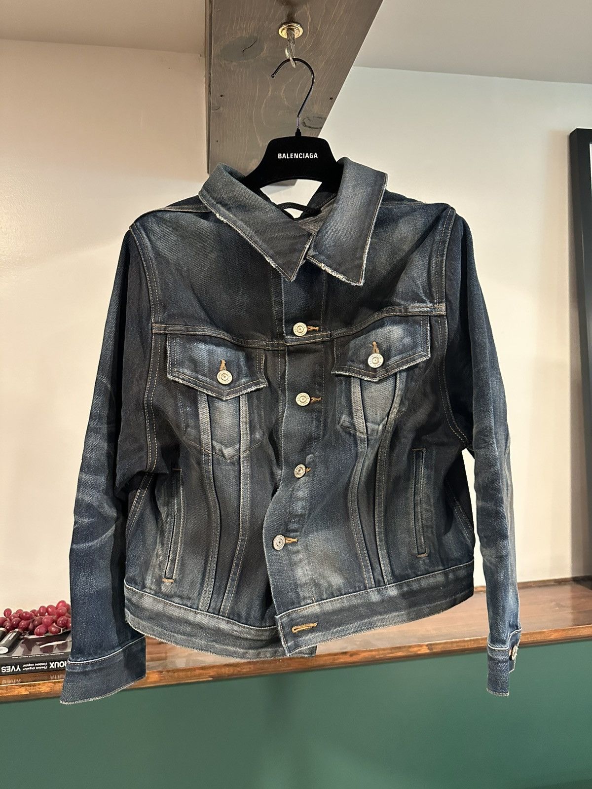 Balenciaga Balenciaga Denim Jacket Size XXS / US 00 / IT 34 - 1 Thumbnail