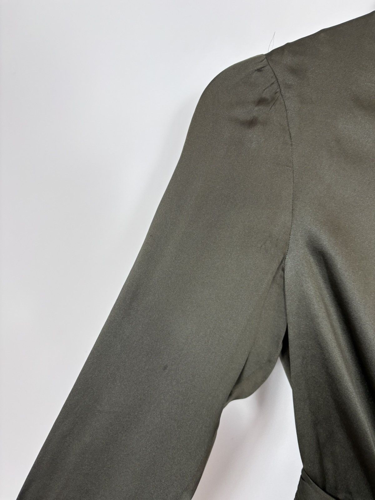 Burberry Burberry London Women’s Khaki Long Sleeve Blouse Top Size XS / US 0-2 / IT 36-38 - 12 Thumbnail