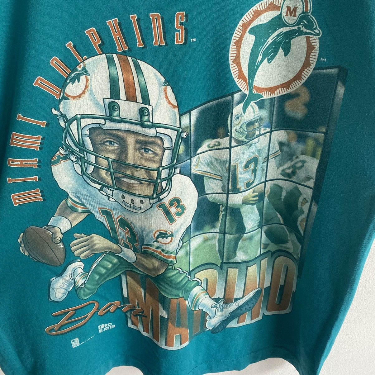 NFL × Pro Player × Vintage Vintage Pro Player Don Mapino Miami Dolphin Big Print Size US L / EU 52-54 / 3 - 2 Thumbnail