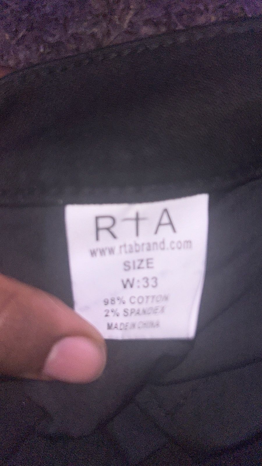 Rta Bryant Skinny Jean | Black Blue Rest In Peace Size US 33 - 6 Thumbnail