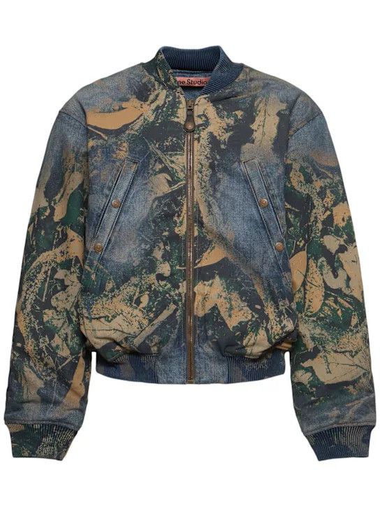 Acne Studios o1lsvrm0425 Oliev Messy Oak denim bomber jacket in Brown Size US M / EU 48-50 / 2 - 1 Thumbnail