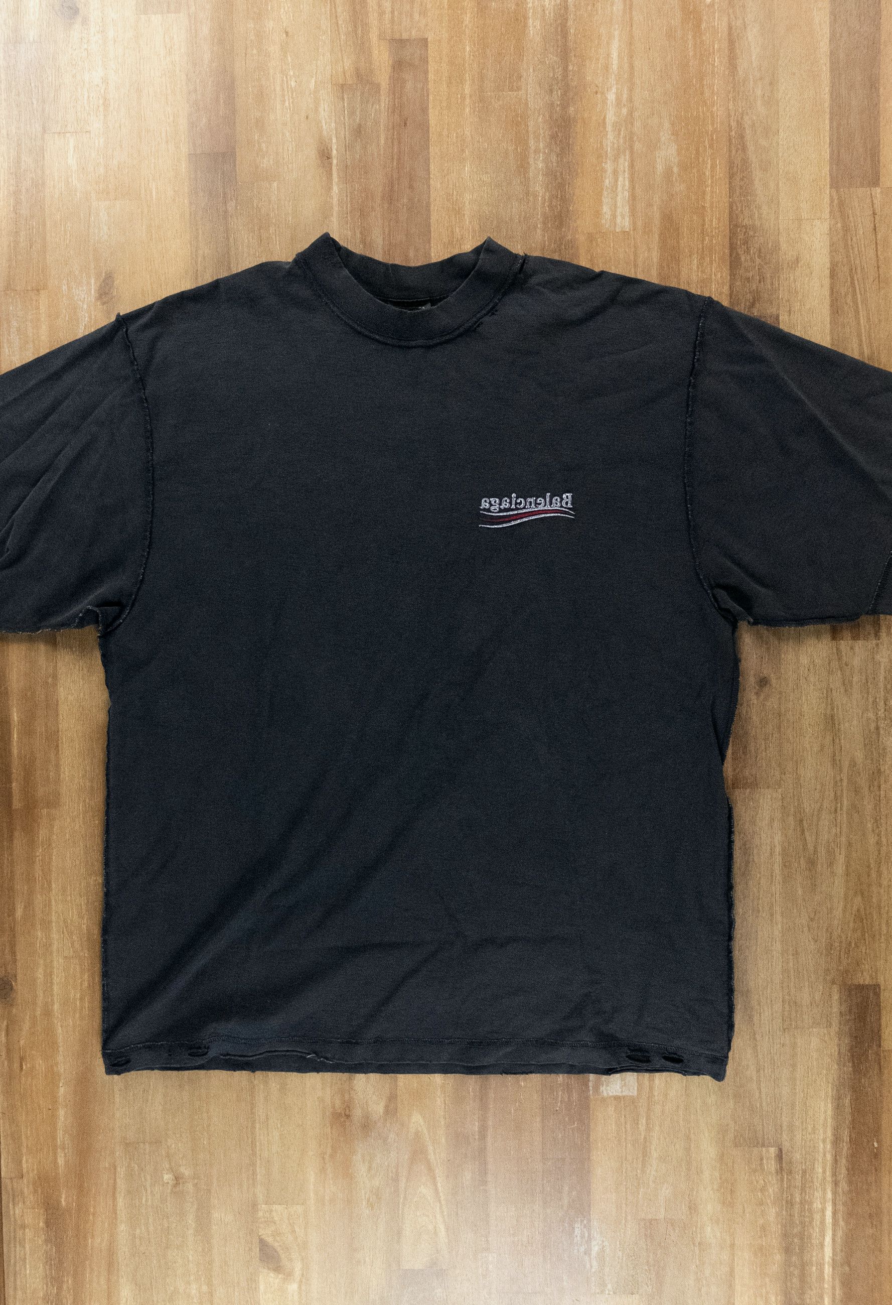 Balenciaga BALENCIAGA Political Campaign inside out black t-shirt M Size US M / EU 48-50 / 2 - 4 Thumbnail