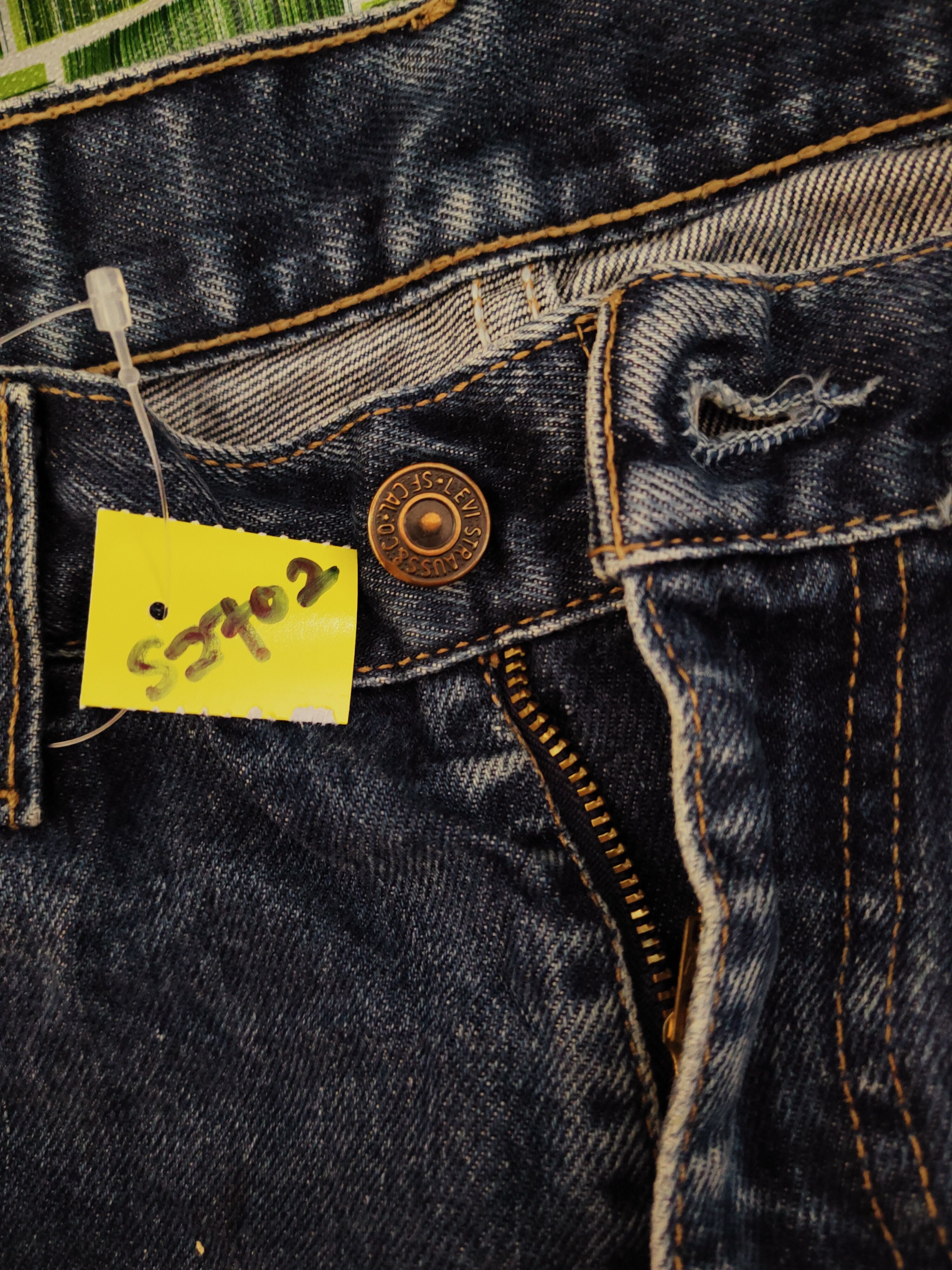 Levi's Levi's Dark Blue Distressed Ripped Jeans #S2702 Size US 35 - 18 Thumbnail