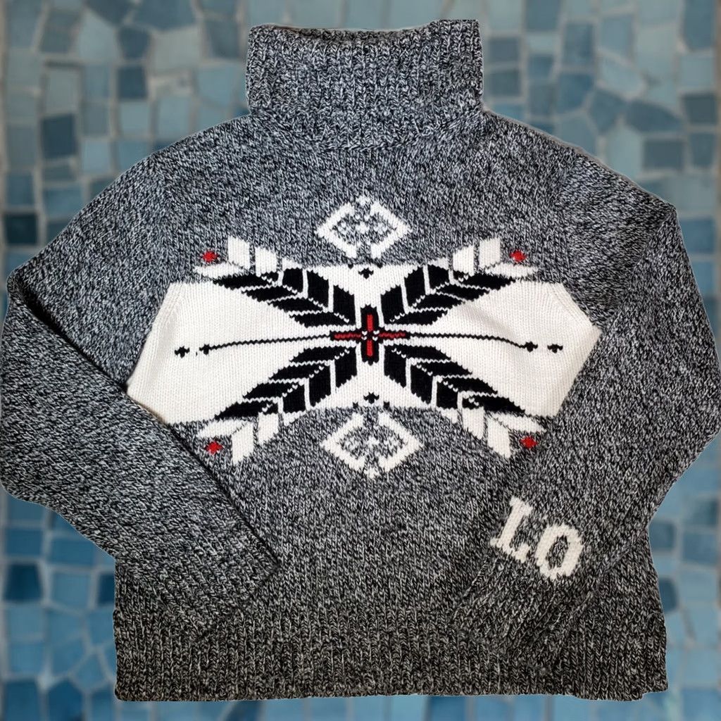 Polo Ralph Lauren POLO Ralph Lauren Sweater Women's Size S Black Ragg Aztec Southwestern Roll Neck Size S / US 4 / IT 40 - 1 Thumbnail