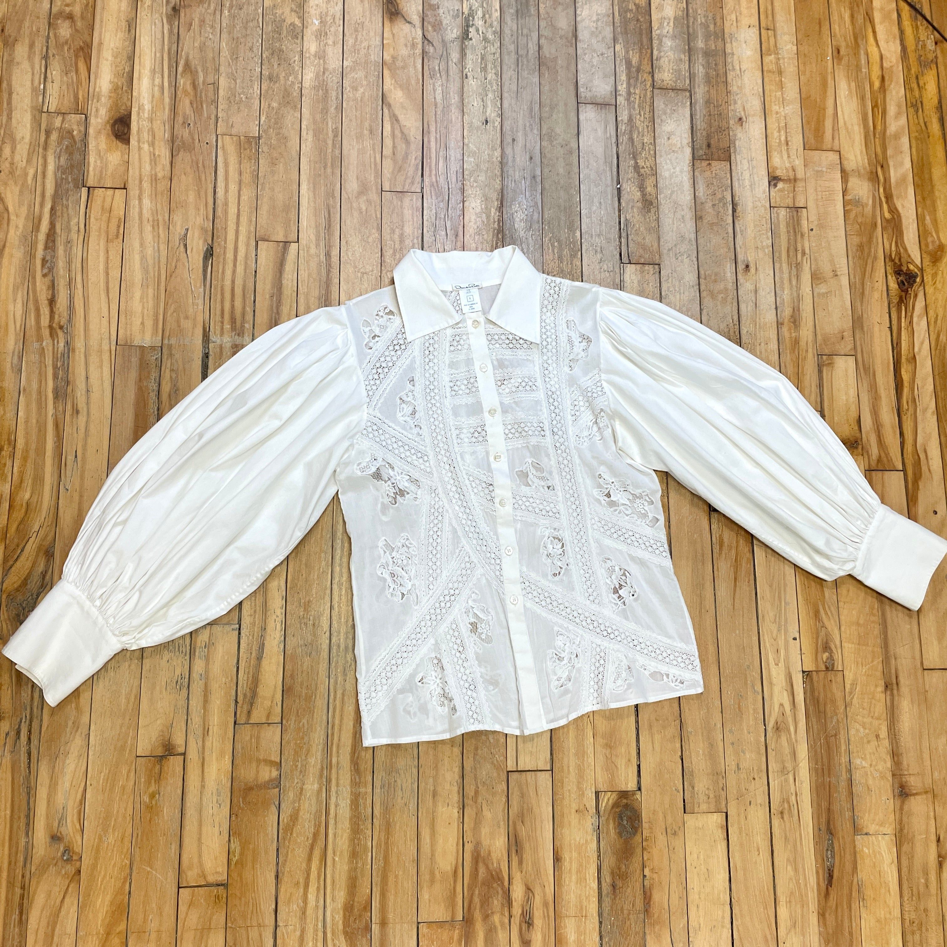 Oscar De La Renta Gorgeous Oscar De La Renta Spring '10 Vintage Designer Lace Blouse Size M Size M / US 6-8 / IT 42-44 - 3 Thumbnail