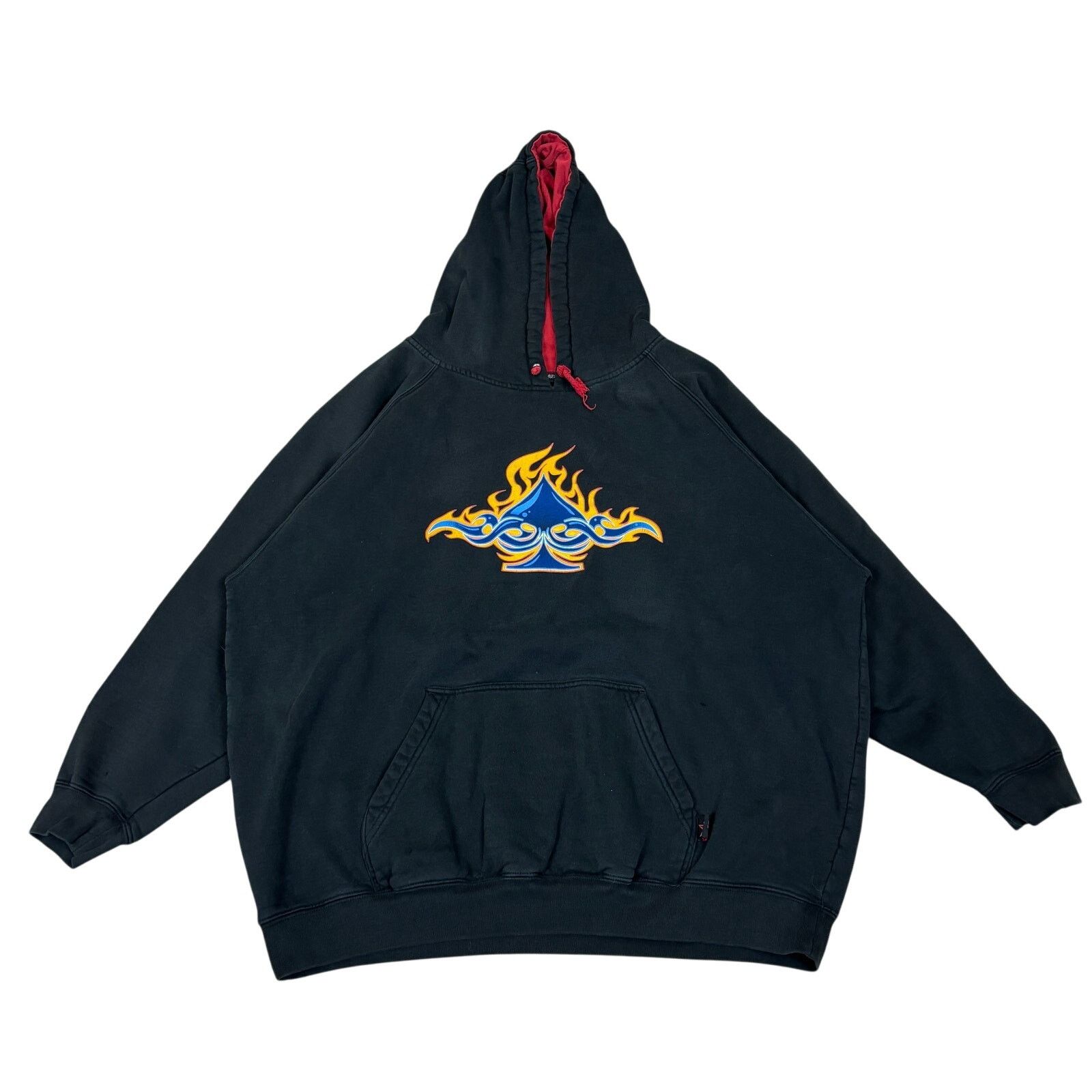 Vintage Vintage Y2K Top Heavy Flaming Spade Hoodie Men's XL Grunge Size US XL / EU 56 / 4 - 1 Thumbnail