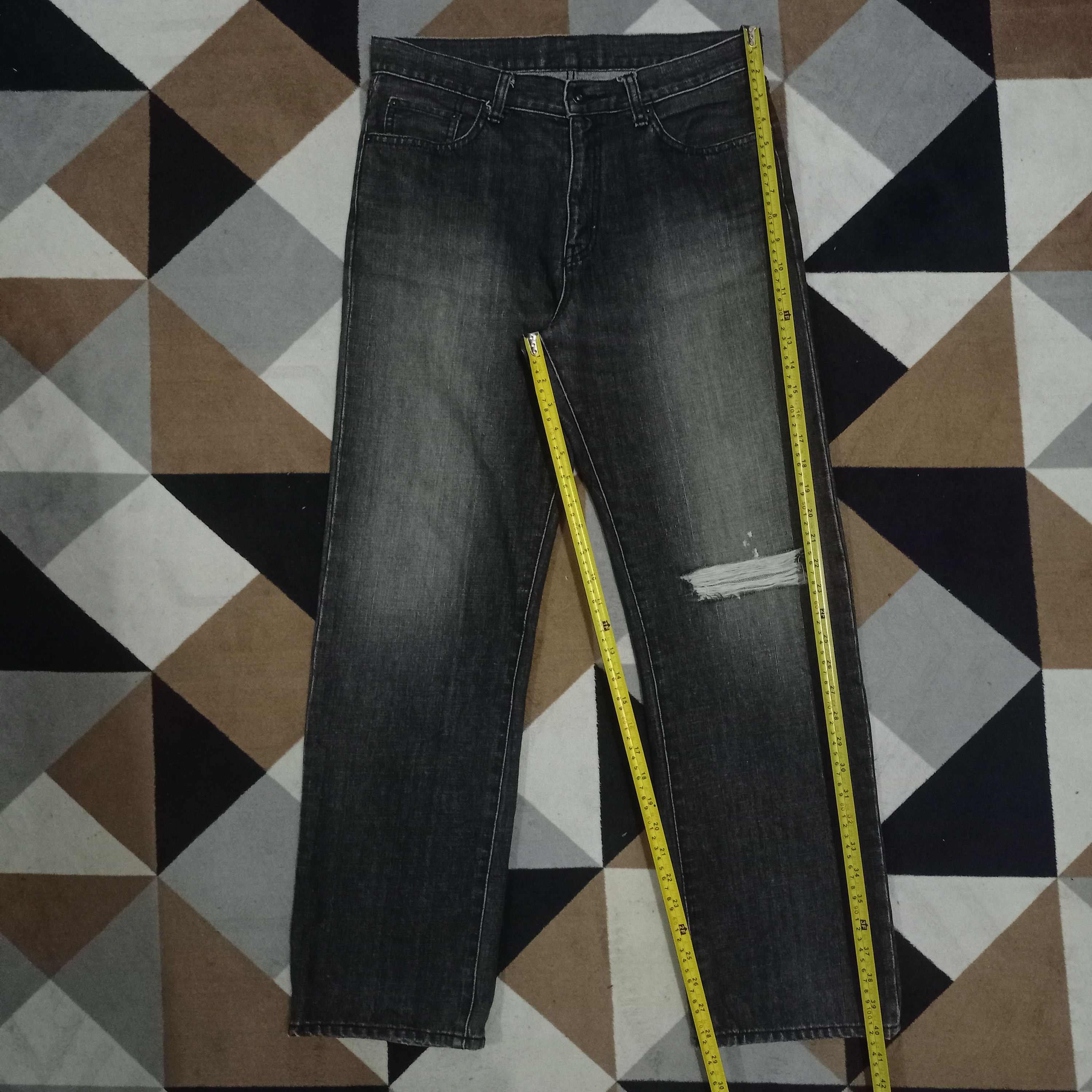 Japanese Brand × Uniqlo Vintage 90s Japanese Uniqlo Distressed Baggy Jeans Size US 32 / EU 48 - 8 Thumbnail