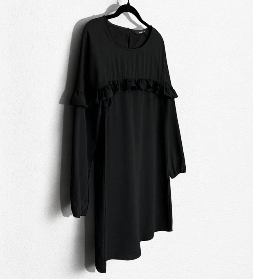 USA Olympics ONLY Women's Black Ruffled Dress - Size 34 Size M / US 6-8 / IT 42-44 - 3 Thumbnail