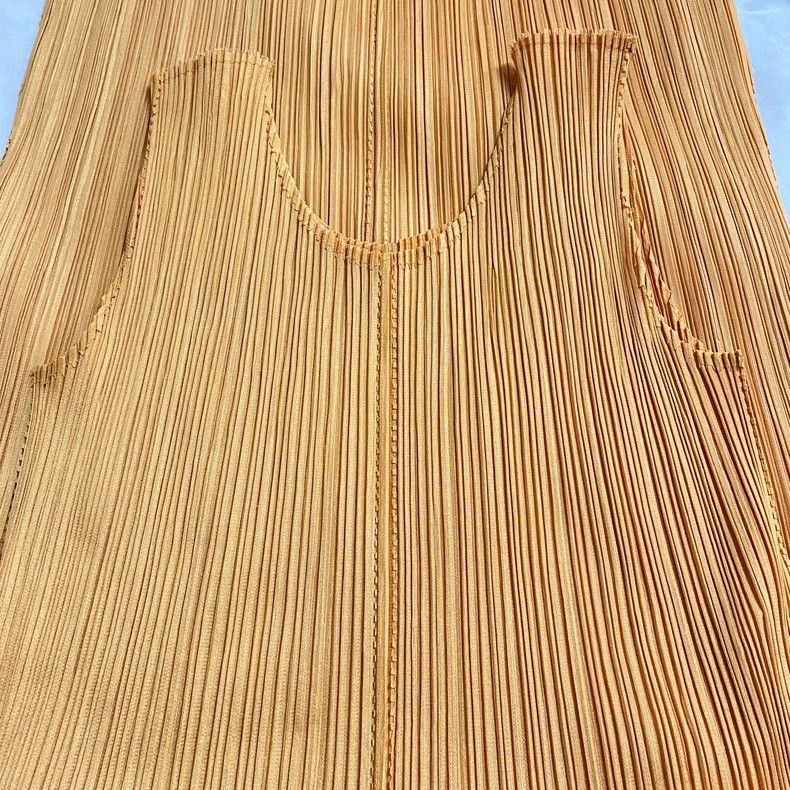 Issey Miyake Issey Miyake size:1 A long sleeveless dress with a yellow Size S / US 4 / IT 40 - 4 Thumbnail