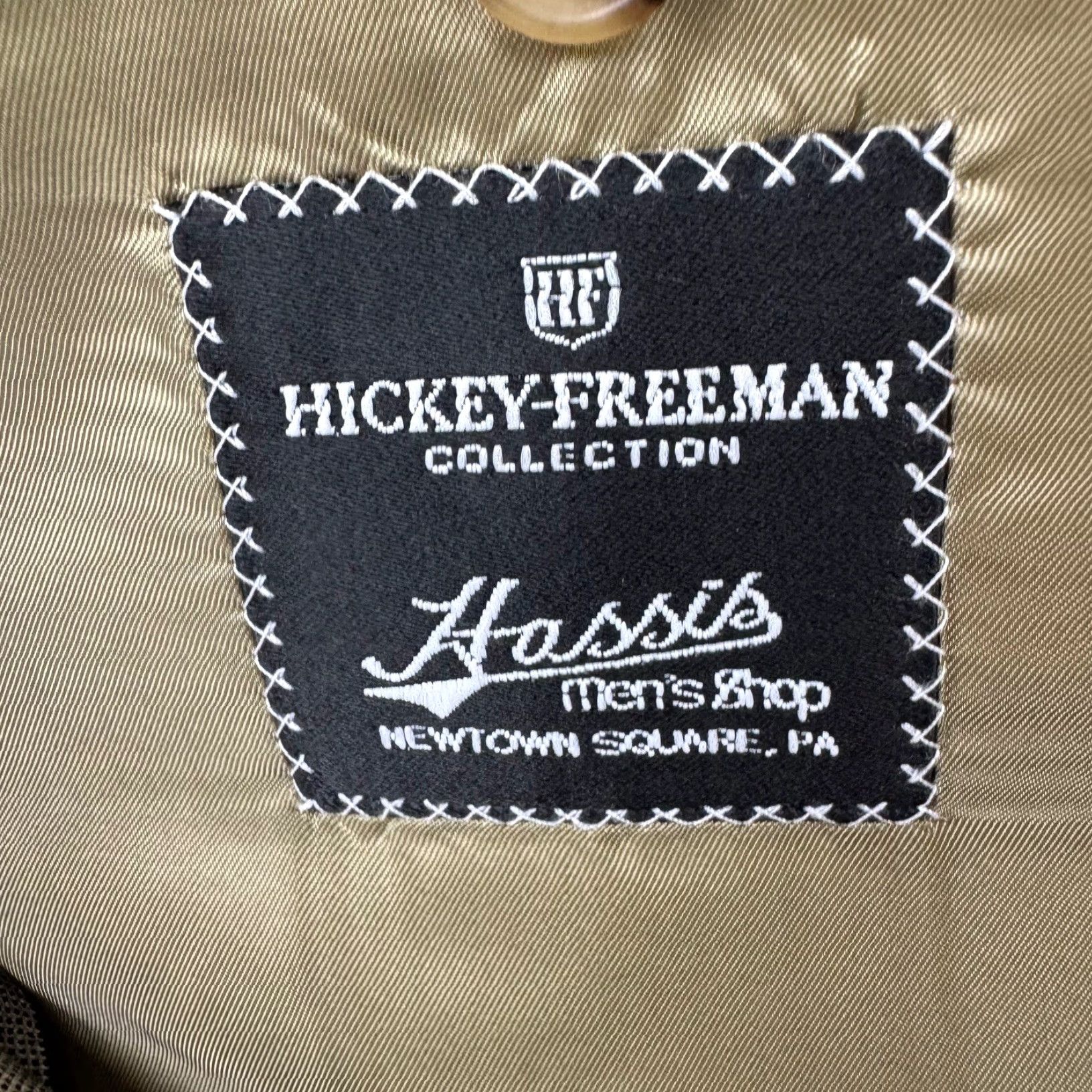 Vintage Hickey Freeman Blazer Men 44S Cashmere Gray/Brown 2-Button Notch Lapel Dry Clean Only Formal Business Jacket Size 44R - 4 Thumbnail