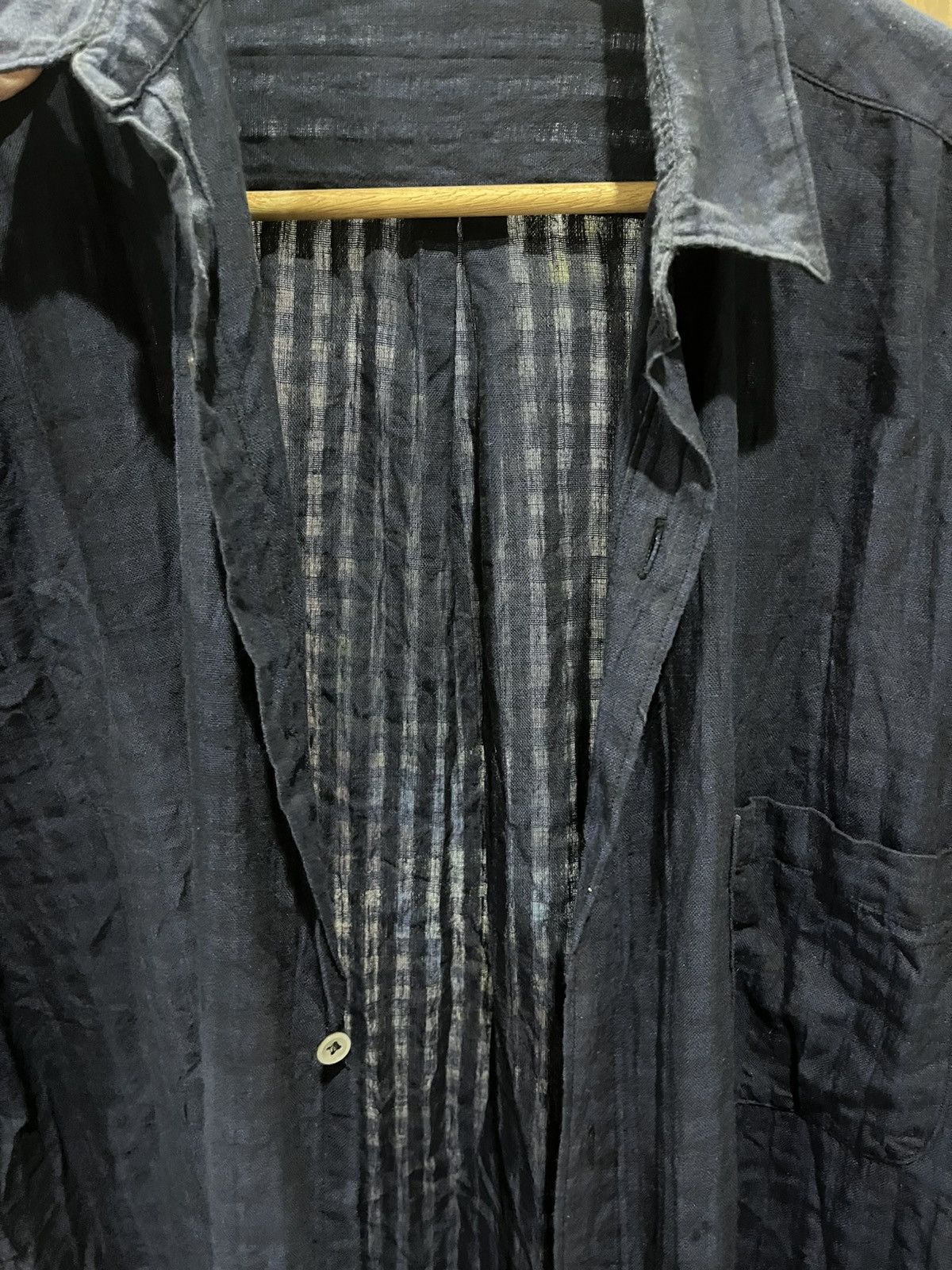 Yohji Yamamoto Vintage 80s Y’s For Men Oversized Indigo Linen cotton Shirt Size US XL / EU 56 / 4 - 4 Thumbnail