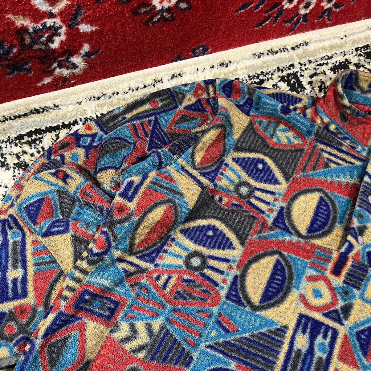 Patagonia Vintage 90s Patagonia Snap Fleece Synchilla Aztec Aborigine Size US L / EU 52-54 / 3 - 7 Thumbnail