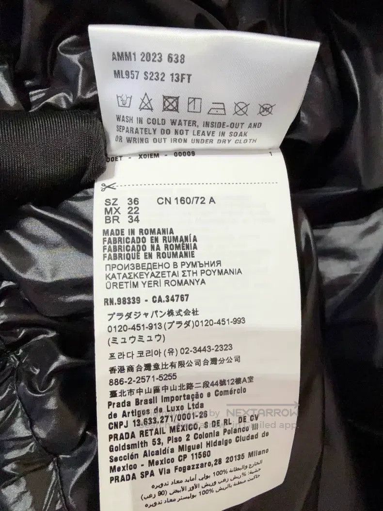 Miu Miu Miu Miu 36 23 Black Down Jacket in Autumn and Winter Size S / US 4 / IT 40 - 5 Thumbnail