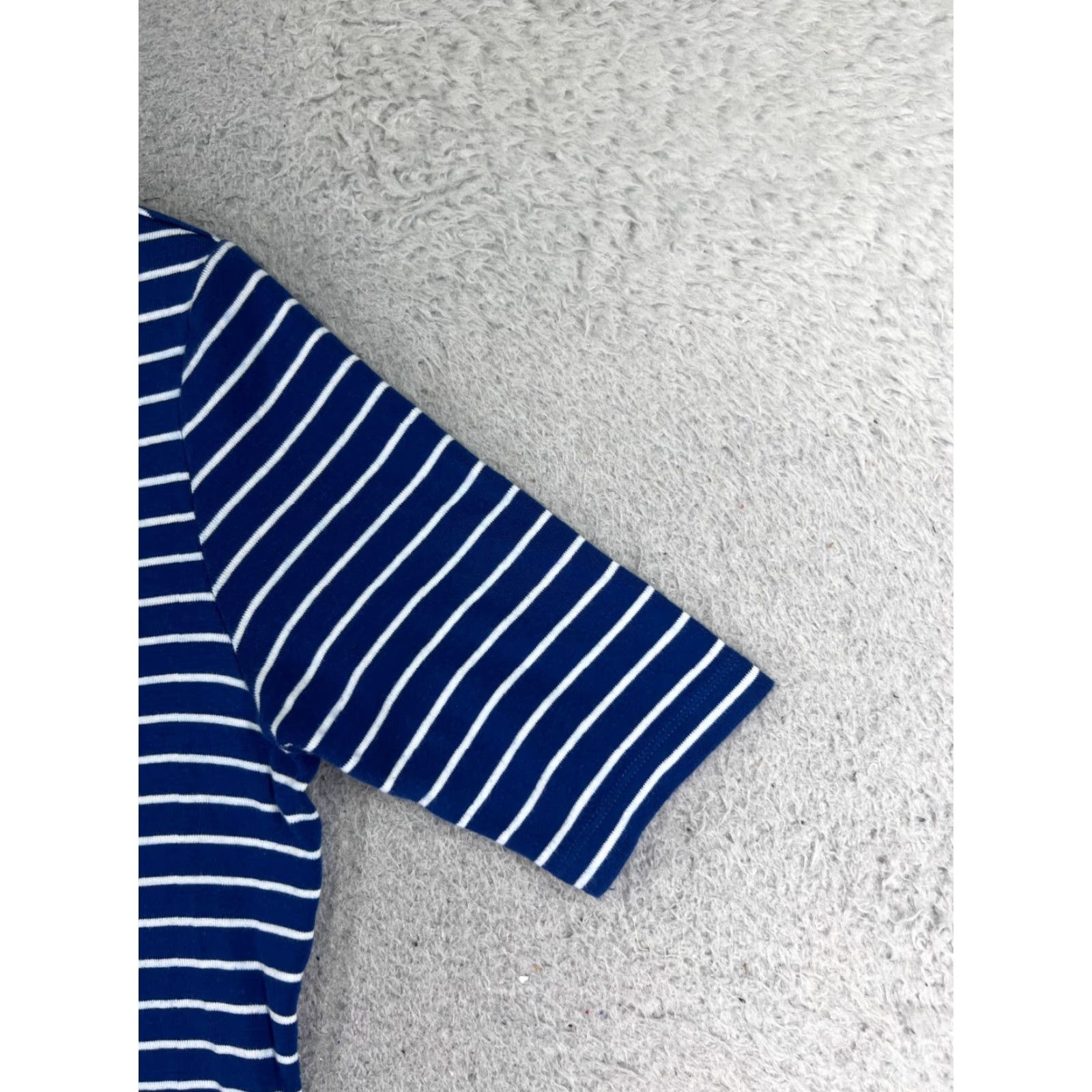 Tommy Hilfiger VINTAGE Tommy Hilfiger Shirt Women Medium Striped Cotton Short Sleeve Logo Casual Fashion Size M / US 6-8 / IT 42-44 - 2 Thumbnail