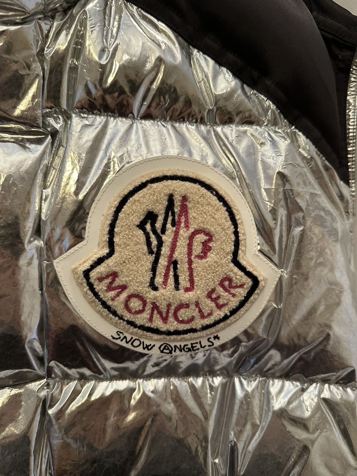 Moncler × Palm Angels Moncler X Palm Angels silver puffer exon vest Size US L / EU 52-54 / 3 - 3 Thumbnail