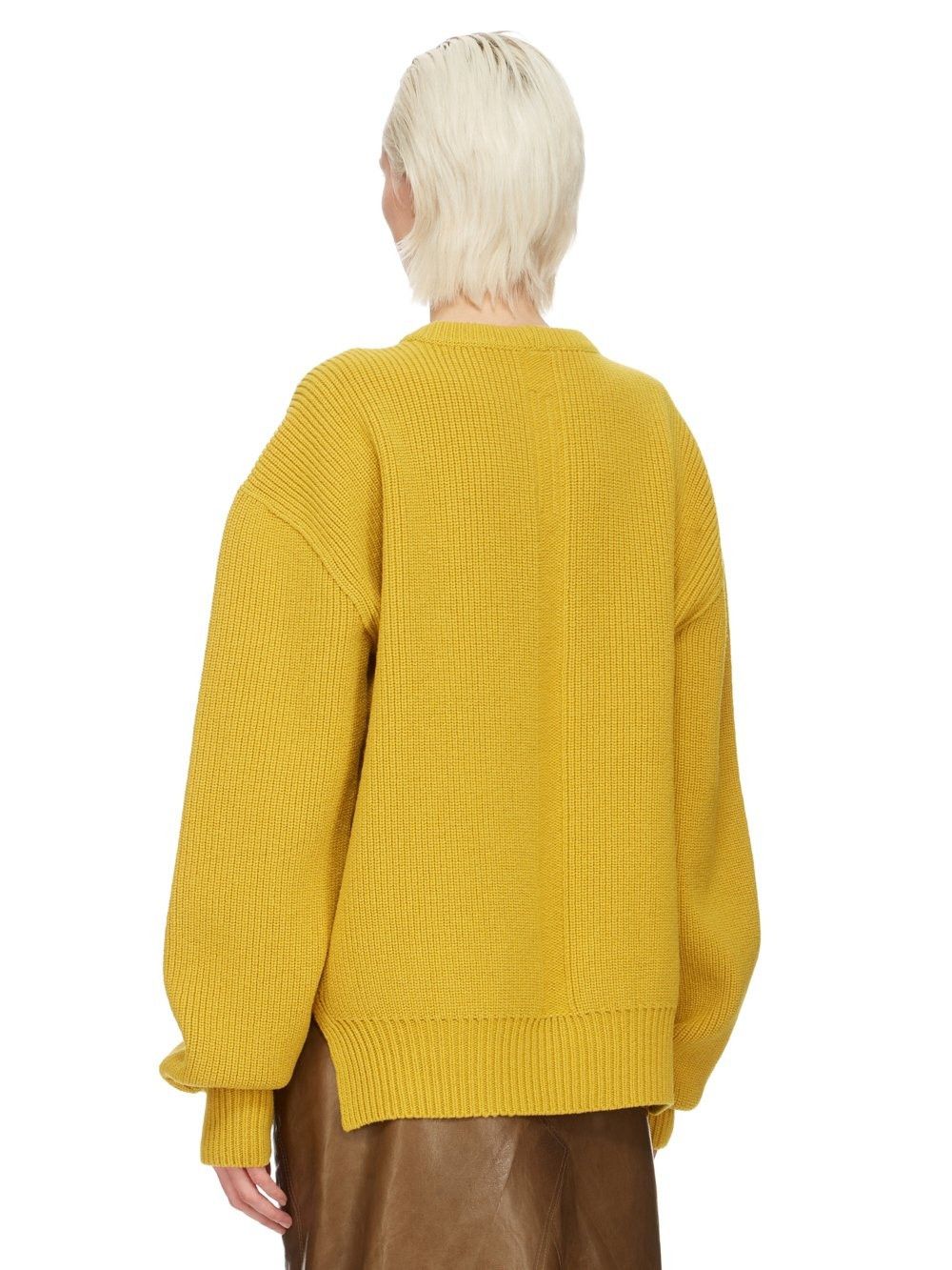 Rick Owens o1y0126 Crewneck Sweater in Marigold Size S / US 4 / IT 40 - 3 Thumbnail
