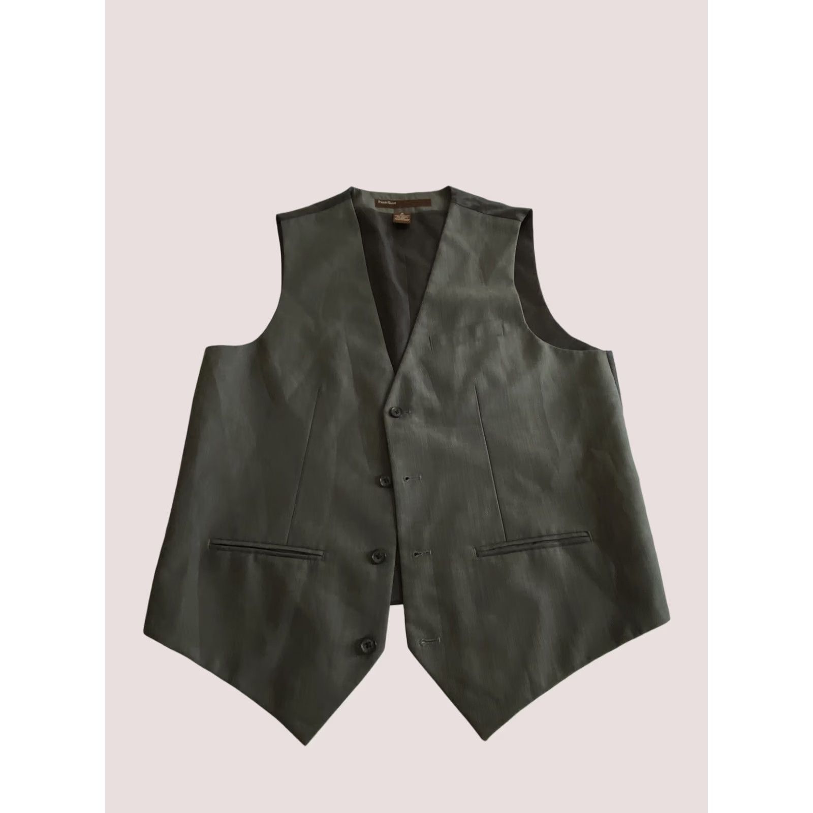 Perry Ellis Perry Ellis Grayish Poly Button Vest Medium M VEST Shirt Mens Vest Size US M / EU 48-50 / 2 - 1 Thumbnail