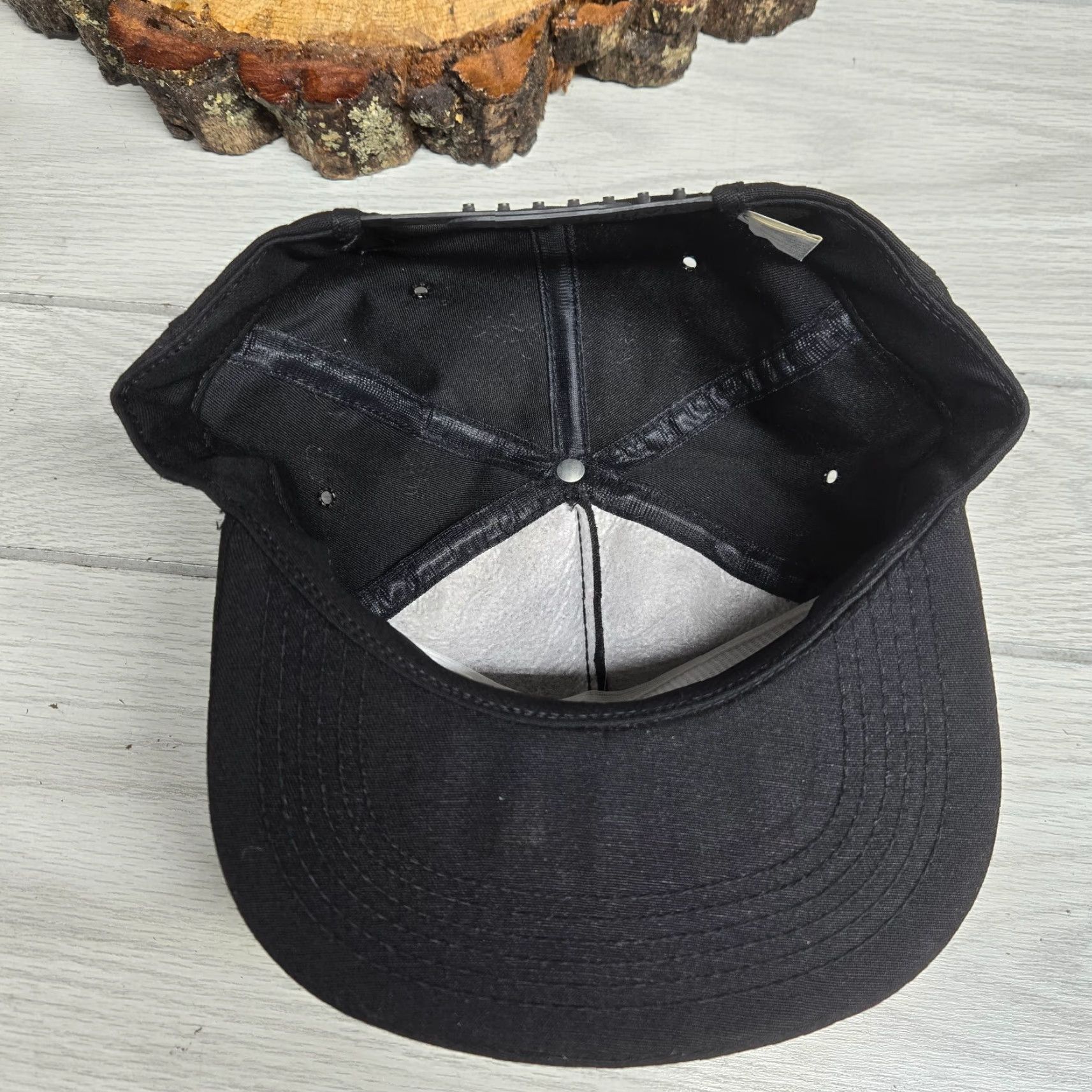 Vintage VINTAGE Hat Baseball Adult One Size Black Solid Retro Adjustable Snapback Cap Cap Mens Size ONE SIZE - 5 Thumbnail