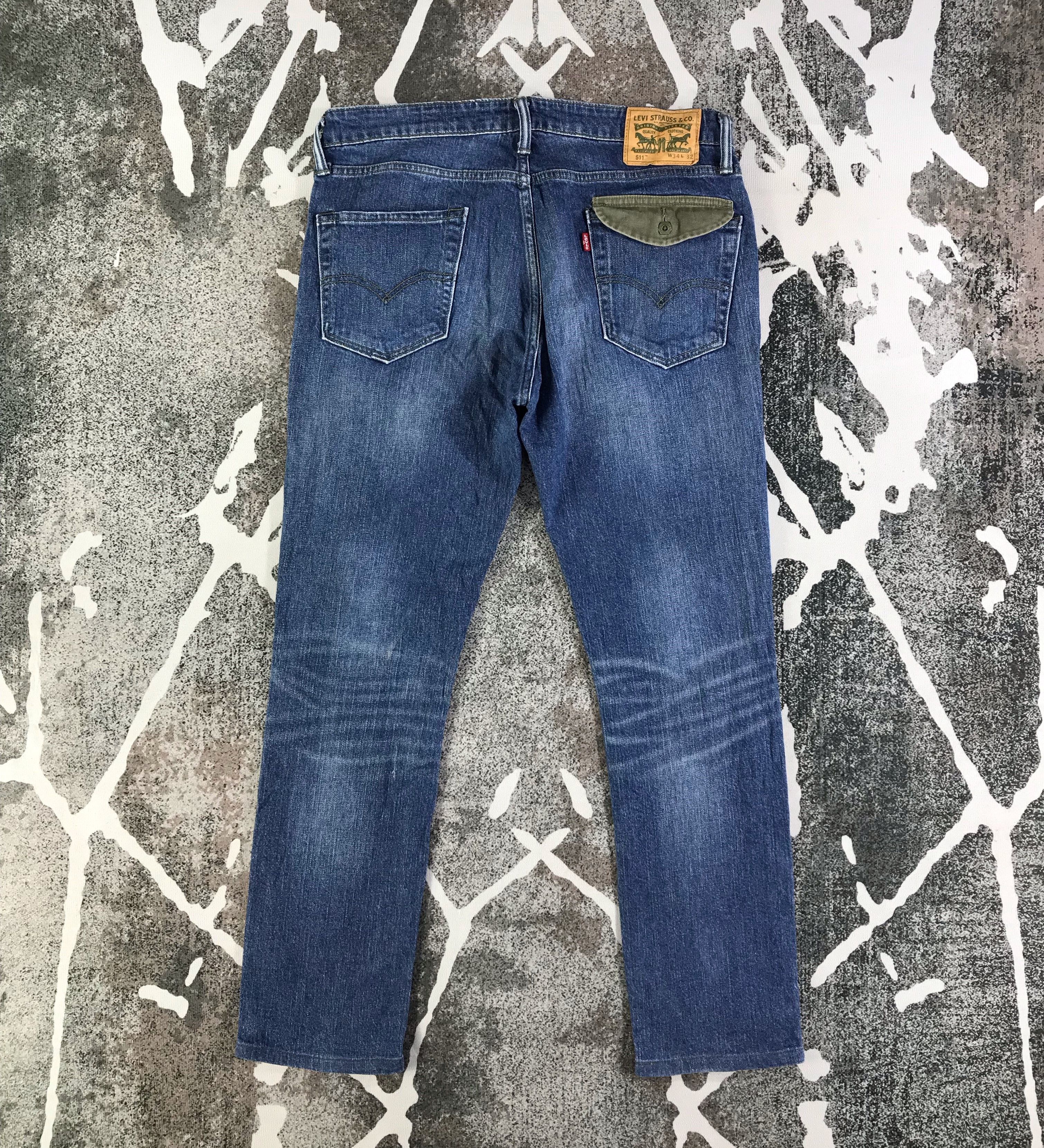 Levi's Levis 511 Jeans Faded Blue Denim KJ2090 Size US 34 / EU 50 - 2 Thumbnail