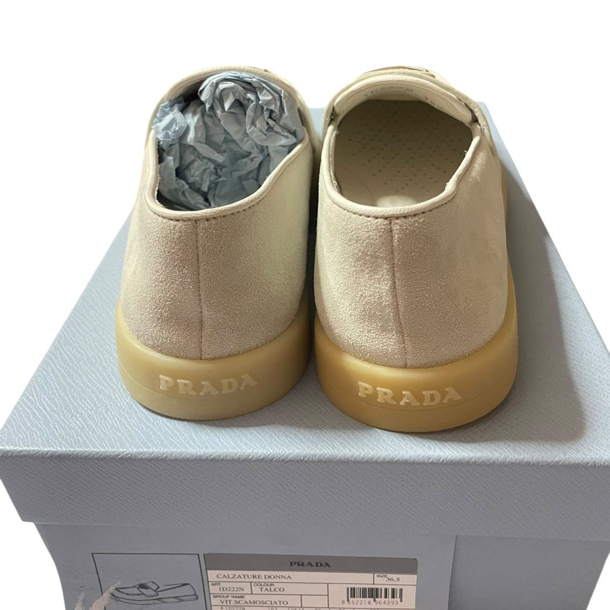 Prada Prada women beige suede loafers size EU 36.5 Size US 6.5 / IT 36.5 - 5 Thumbnail