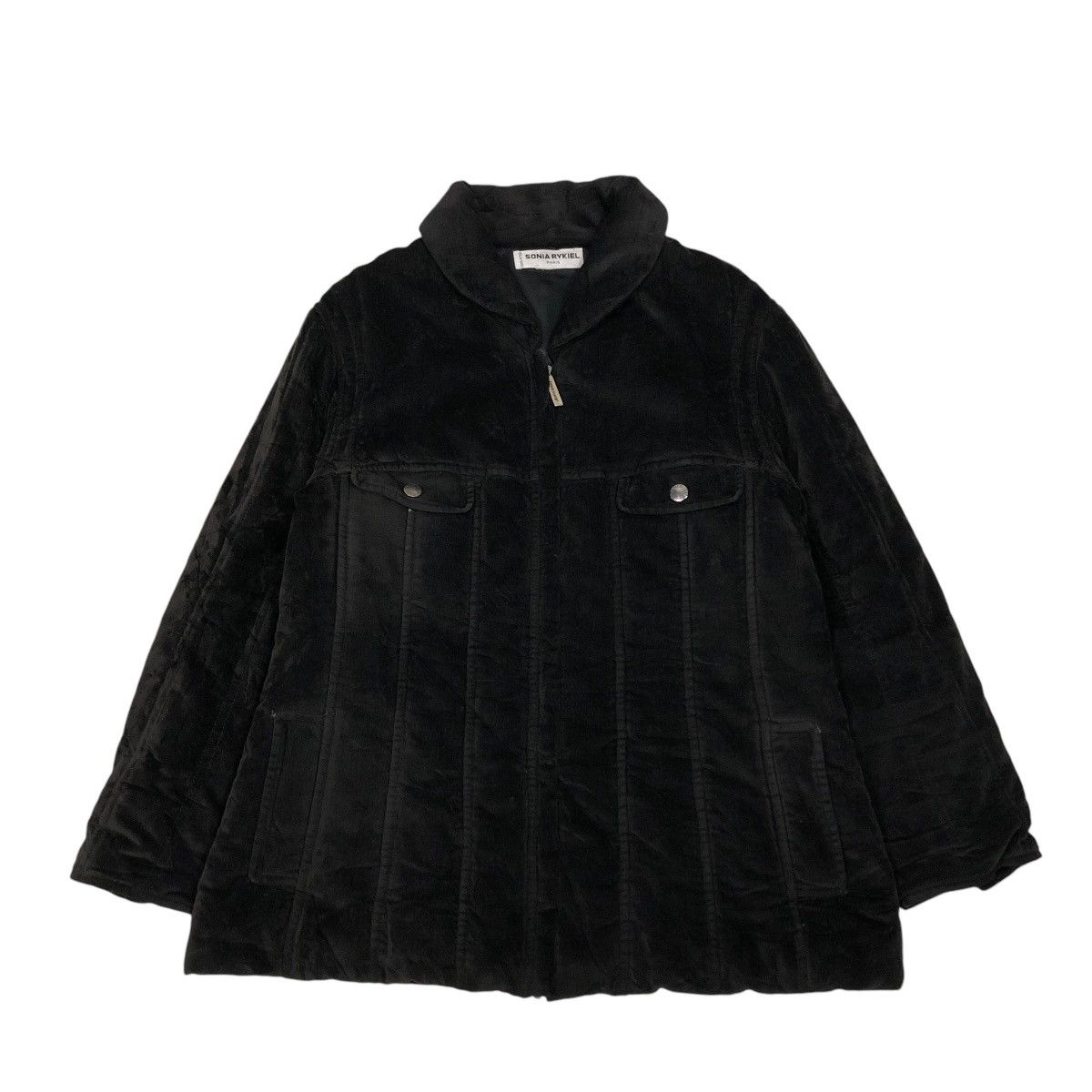 Vintage 🔥VTG ZIPPER VELVET JACKET SONIA RYKIEL PARIS ISSEY MIYAKE Size US M / EU 48-50 / 2 - 1 Thumbnail