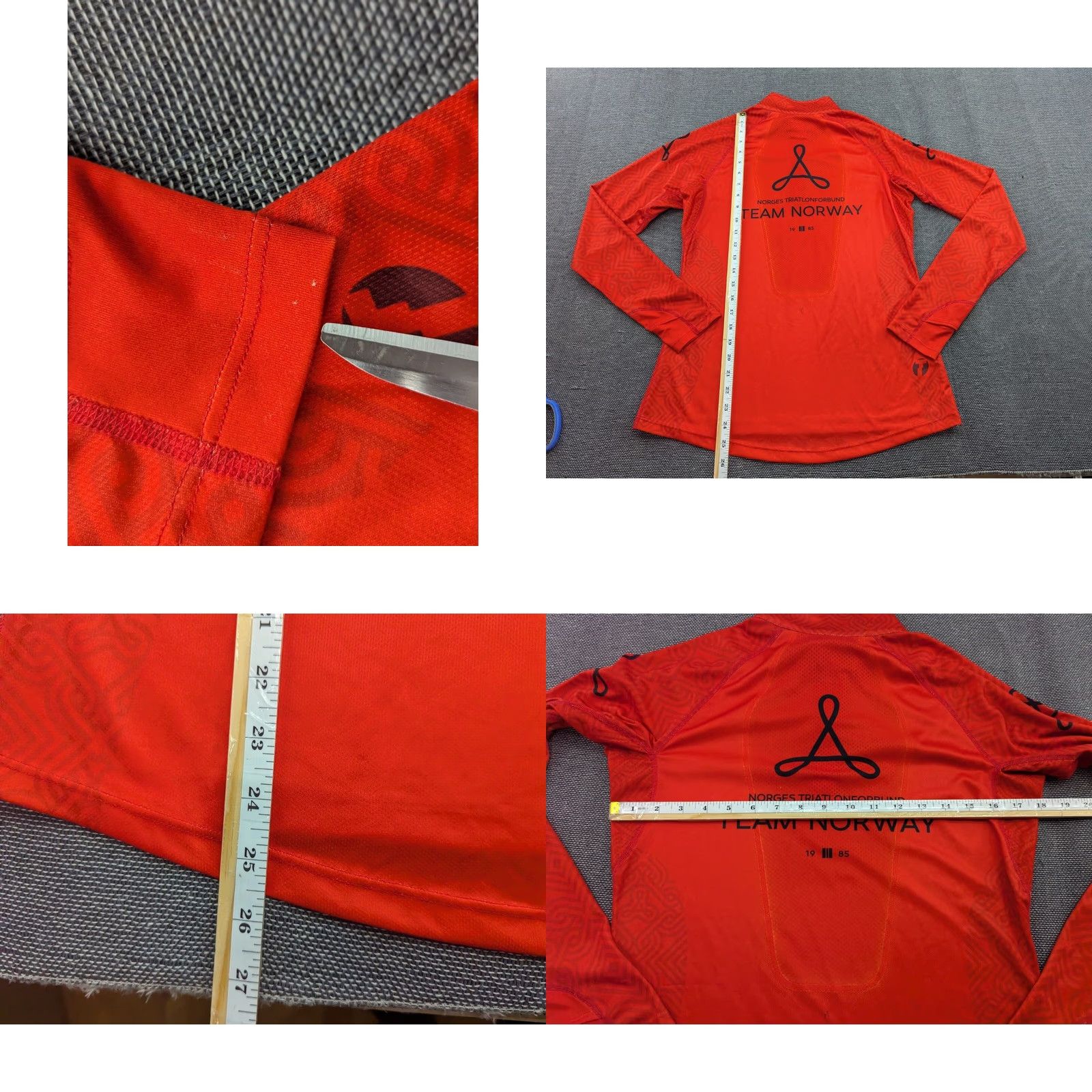 Vintage TRIMTEX Norway Team Womens Top Medium 1/4 Zip Shirt Red Running Triathlon Size M / US 6-8 / IT 42-44 - 8 Thumbnail