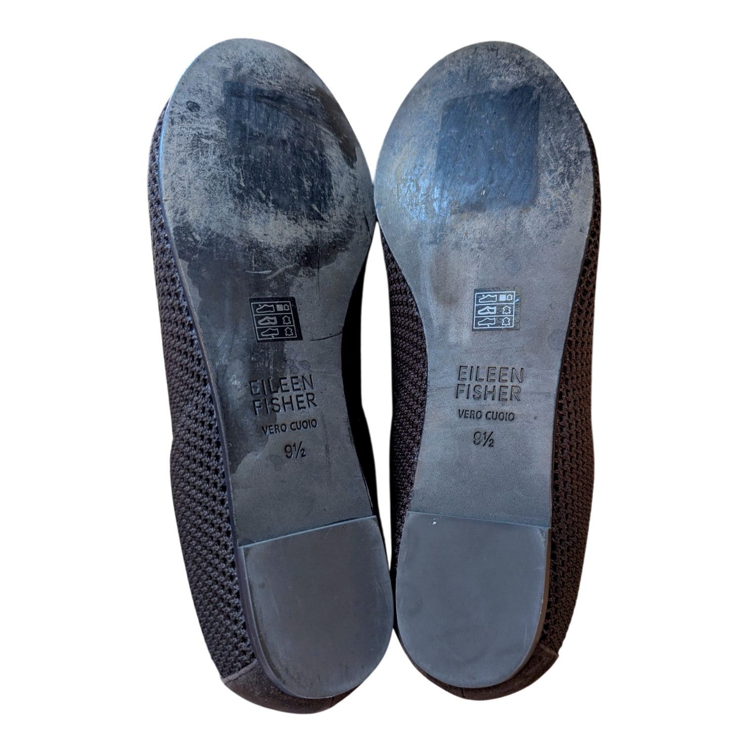 Eileen Fisher Eileen Fisher Leather Chocolate UNA Stretch Knit Ballet Flat Size US 9.5 / IT 39.5 - 9 Thumbnail