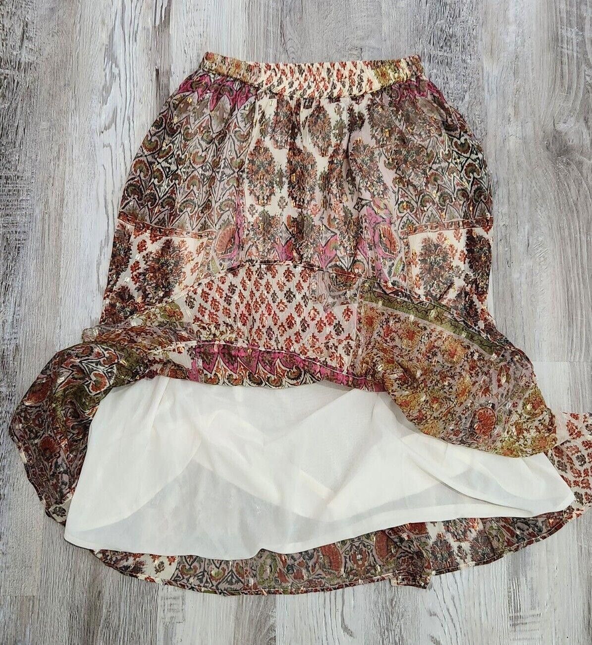 Kiko Kostadinov RD KOKO Skirt Small Lined Elastic Waist Tiered Shimmer Size 28" / US 6 / IT 42 - 4 Thumbnail