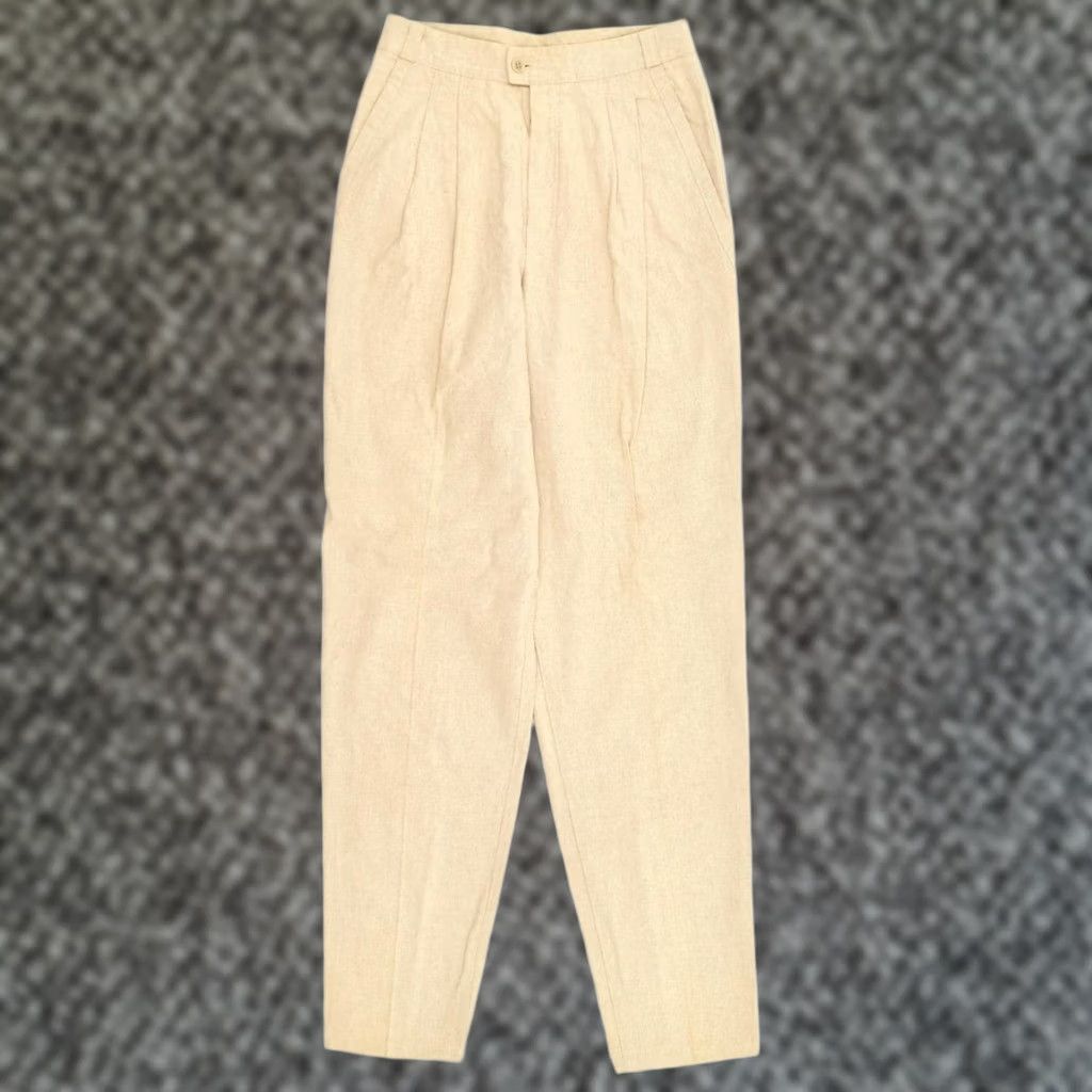 Vintage VINTAGE Womens Tapered Chino Trousers W27 L32 Beige Designer Size 27" / US 4 / IT 40 - 1 Thumbnail