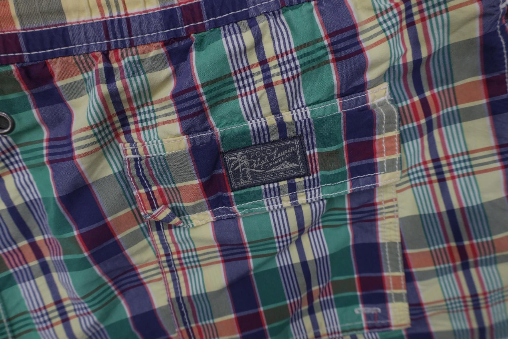 Polo Ralph Lauren Vintage 90s Y2K Ralph Lauren Madras Lined Shorts Swim Trunk Size US 34 / EU 50 - 15 Thumbnail