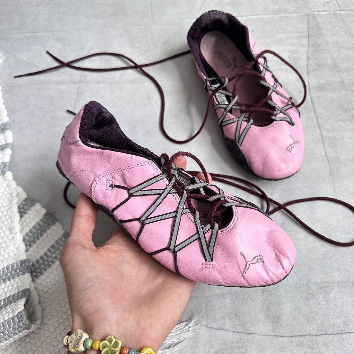 Jil Sander × Puma RARE Puma Lace Up Ballet Flats Shoes Sneakers Speedcat Vibe Size US 6 / IT 36 - 12 Thumbnail