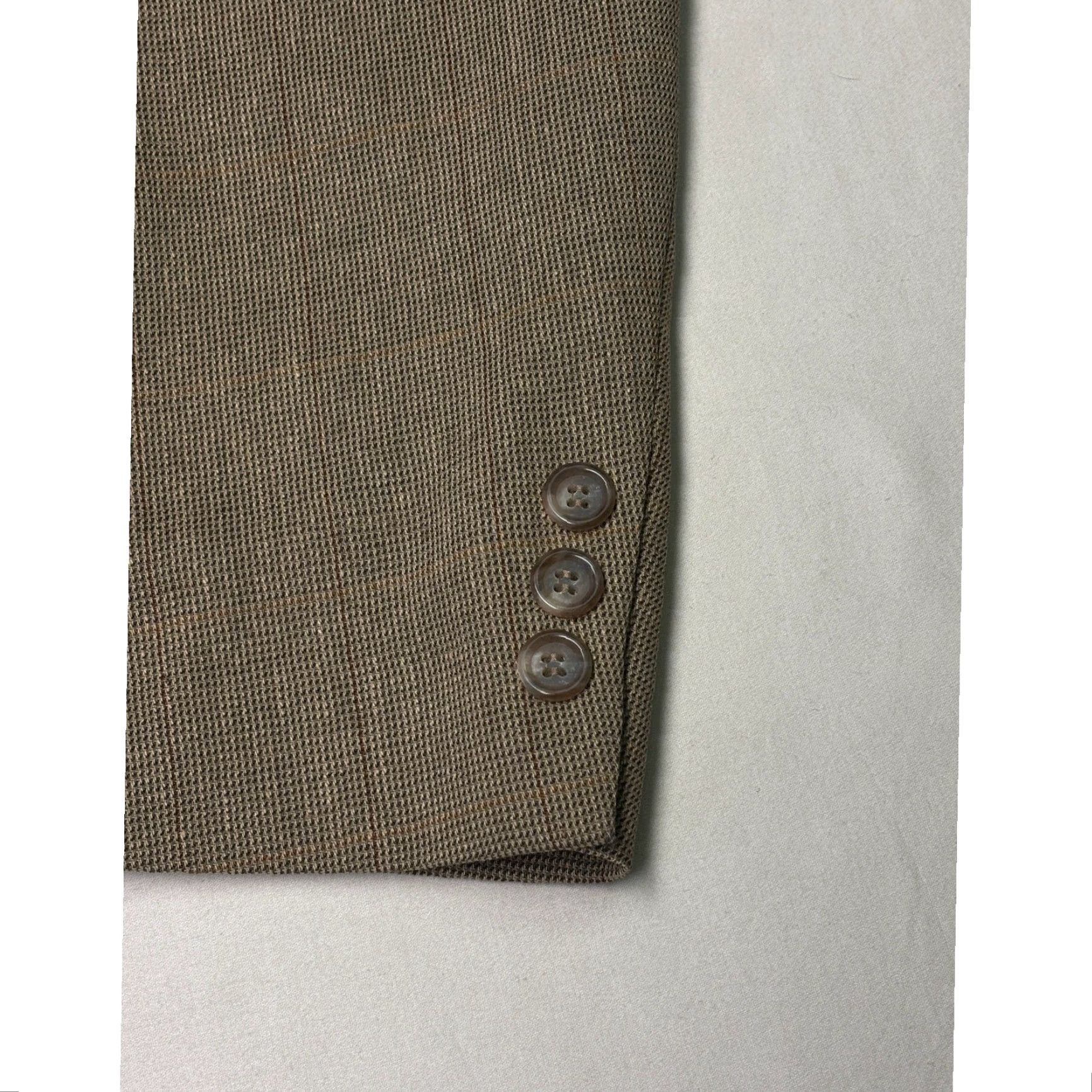 Brooks Brothers VINTAGE Brooks Brothers Mens Blazer Jacket Tan Plaid Coat 44 LG Union Made USA Size 44R - 3 Thumbnail